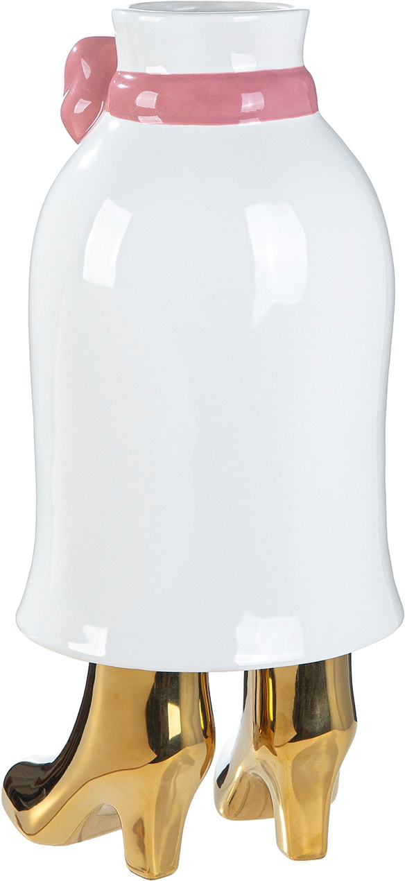 GILDE Tischvase »Vase Frau Mrs. weiss H. 36 cm« Vase, Mrs., Gesichtsvase, verspielt, feminin, Geschenkidee
