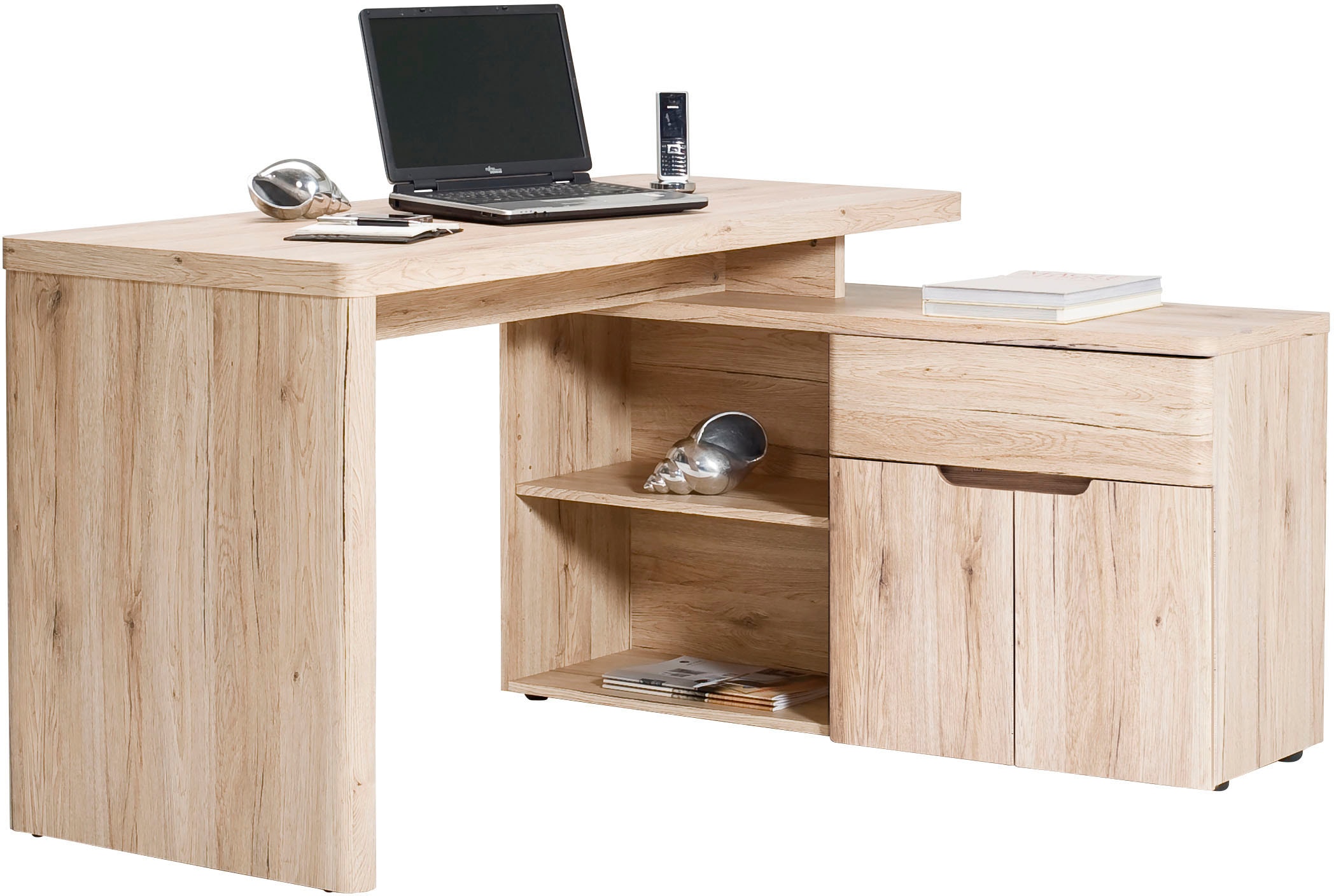 Jahnke Bureau d'angle »CU-LIBRE 150 E« 1 cuis tlg. montable dans les deux sens