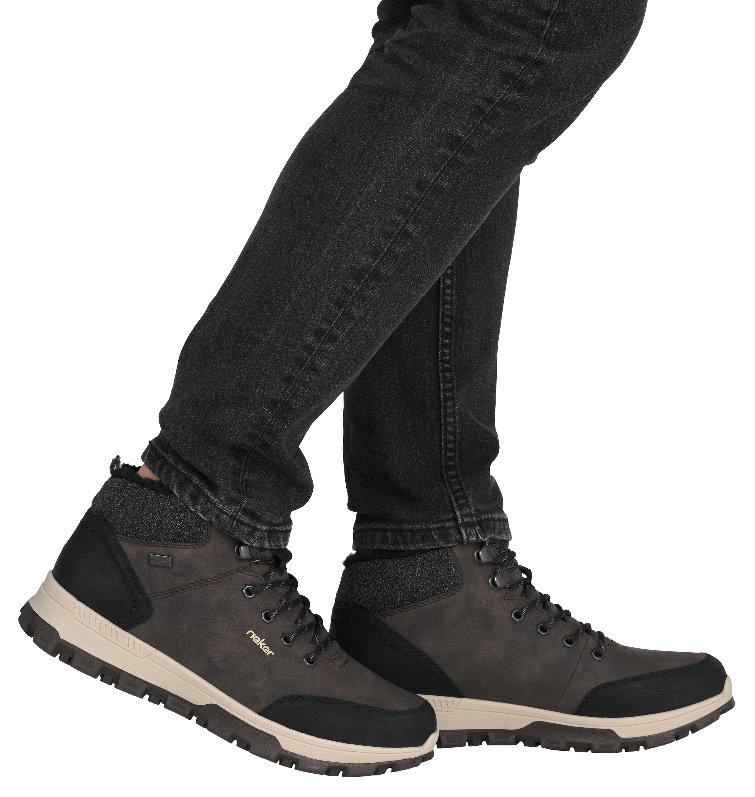 Rieker Winterboots  mit komfortabler SoftFoam-Innensohle, Freizeitschuh, Schnürschuh
