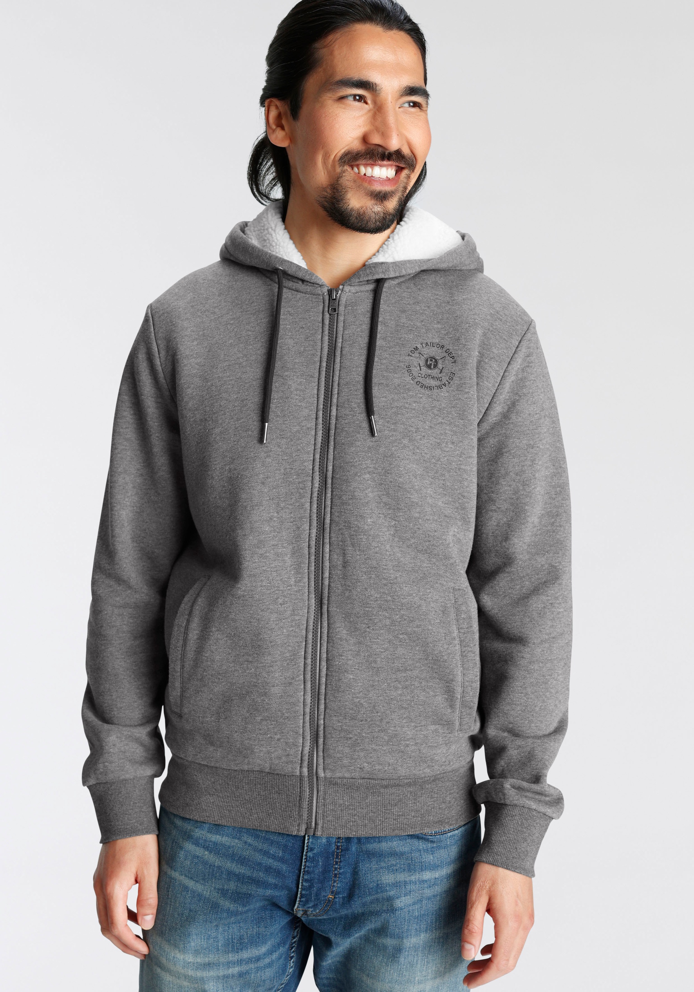 Image of TOM TAILOR Polo Team Kapuzensweatjacke, mit Teddyfutter bei Ackermann Versand Schweiz