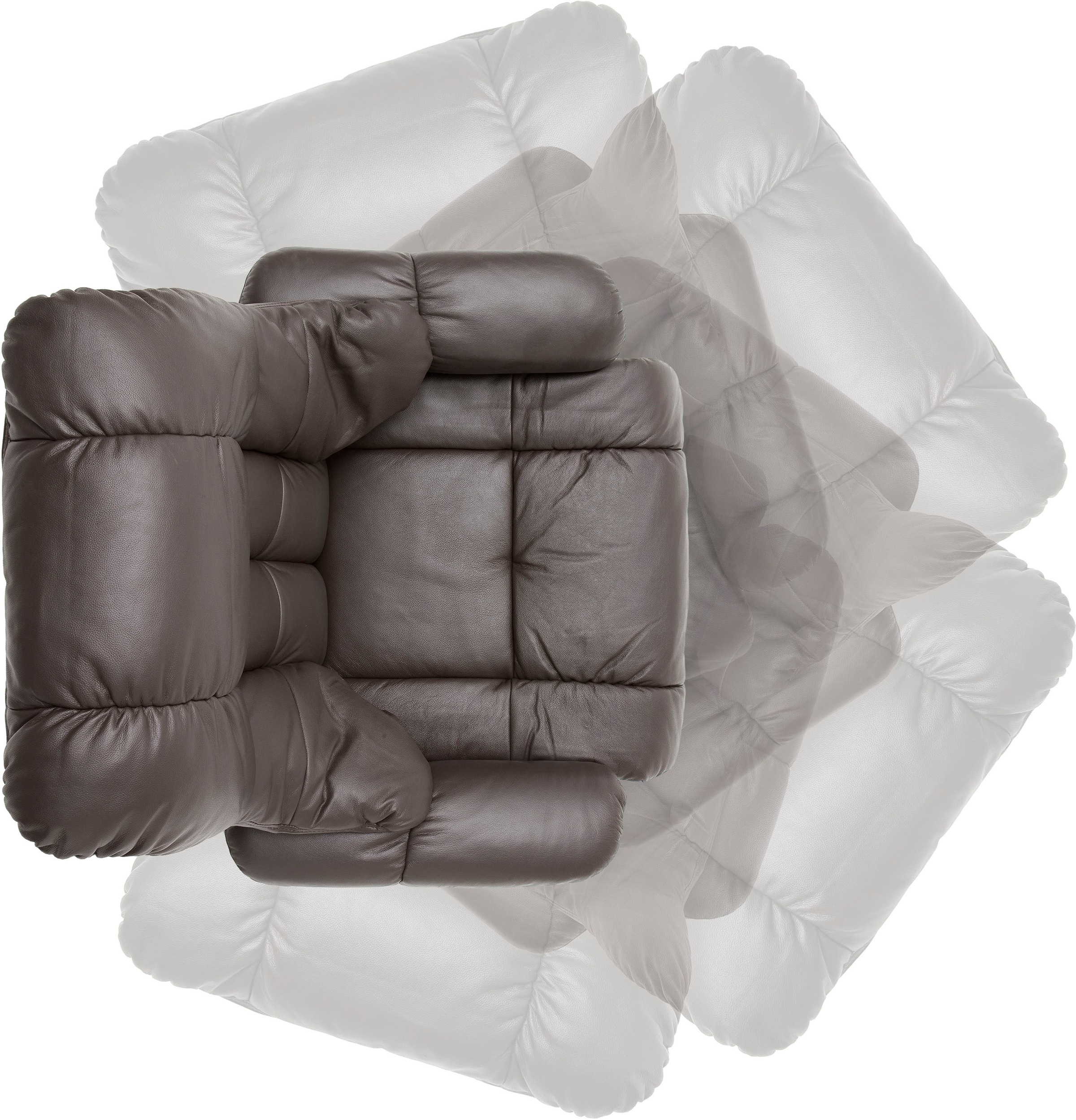 MCA furniture Relaxsessel »Calgary«, Fernsehsessel 360°drehbar inkl. Hocker mit Lederbezug