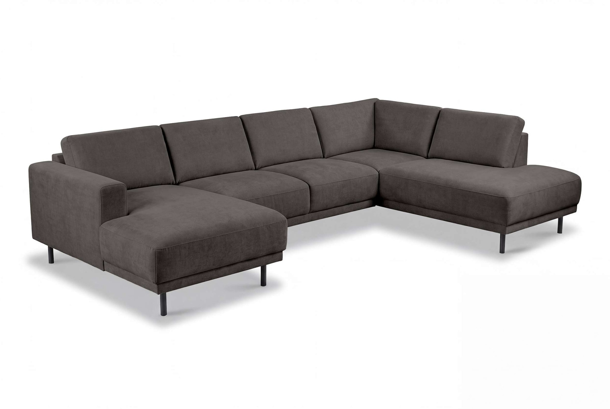 GOODproduct Paysage de salon »Sveeva, U-Form, XXL, B.310 cm, schwarze Metallfüsse« langlebiger Strukturstoff, mit Wellenunterfederung, viele Farben