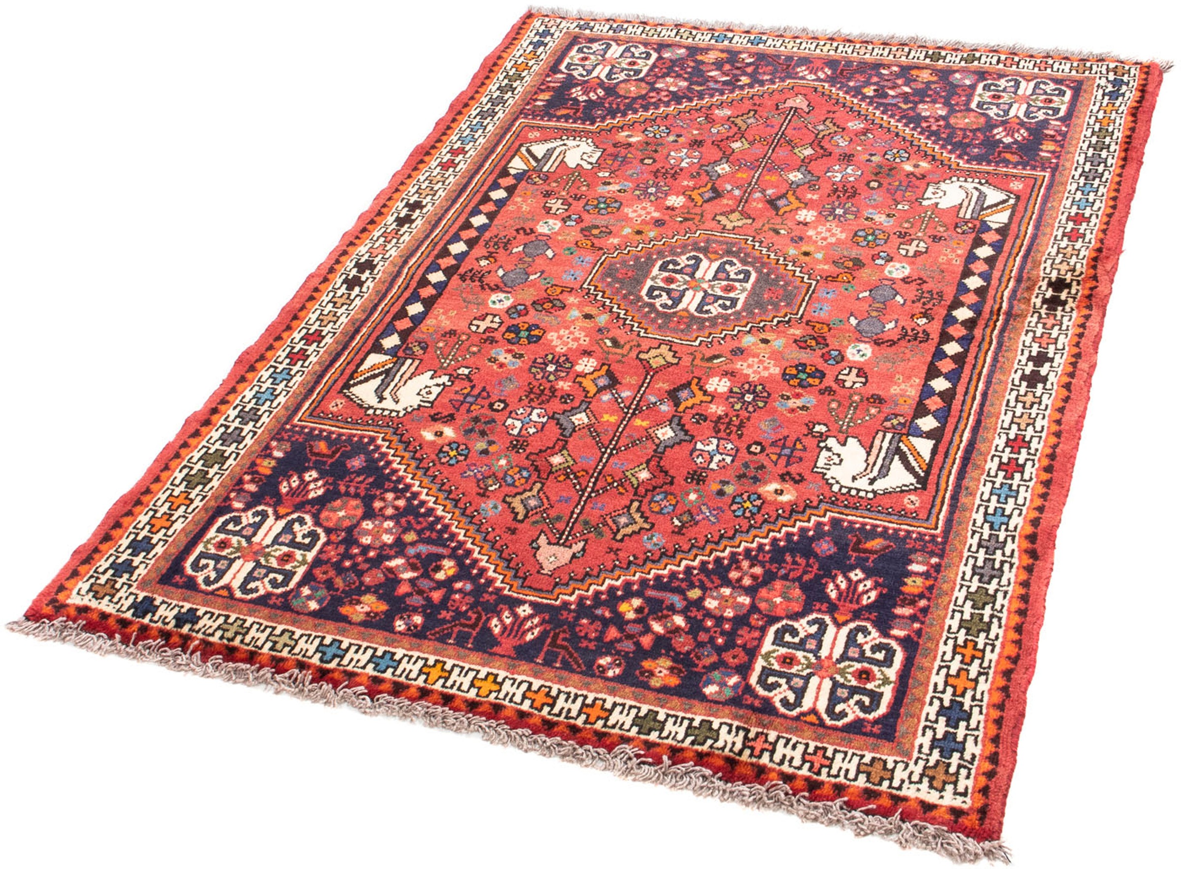 Image of morgenland Orientteppich »Perser - Nomadic - 148 x 104 cm - hellrot«, rechteckig, 10 mm Höhe, Wohnzimmer, Handgeknüpft, Einzelstück mit Zertifikat bei Ackermann Versand Schweiz