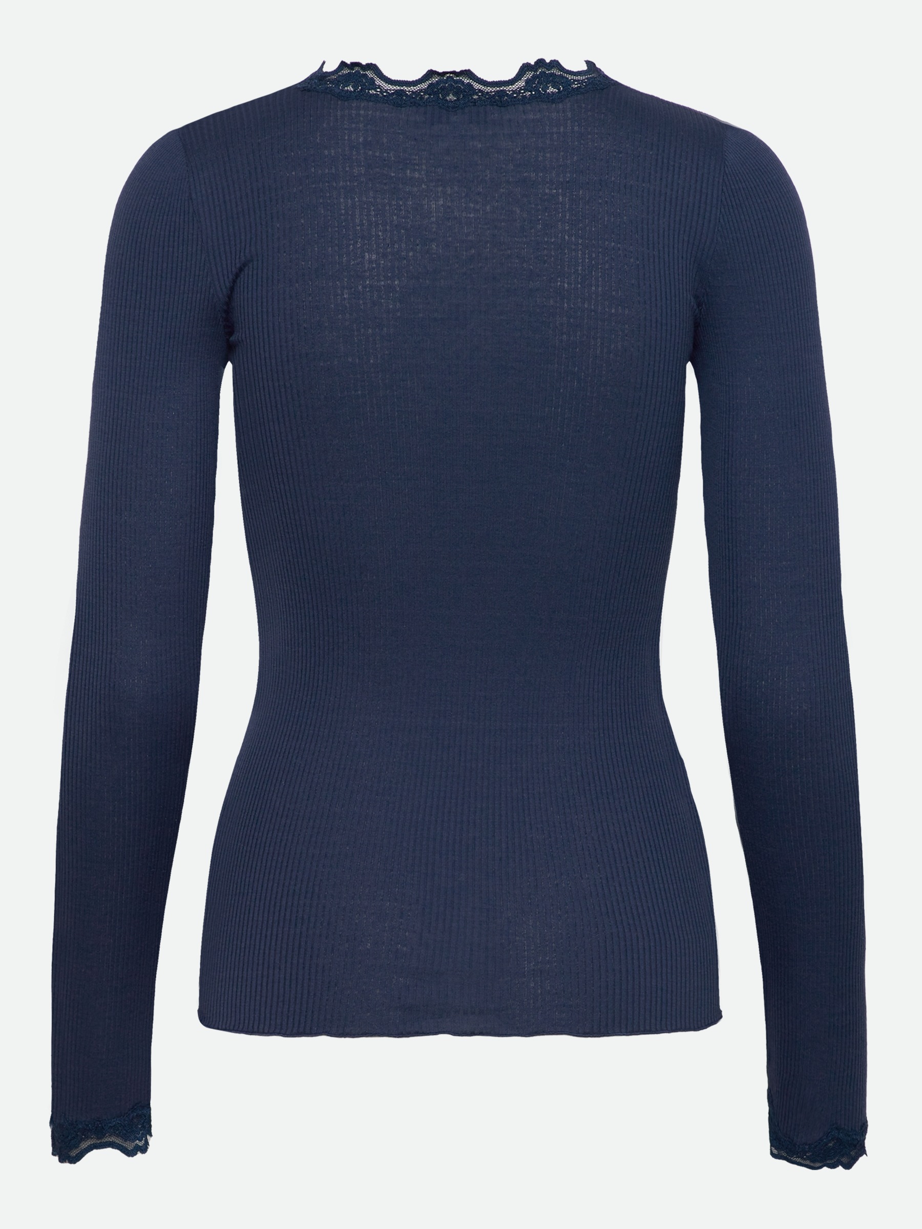 rosemunde Longsleeve »Babette silk shirt« Langarm, mit Spitze, feminin, bequem, Seide- /Baumwollmischung