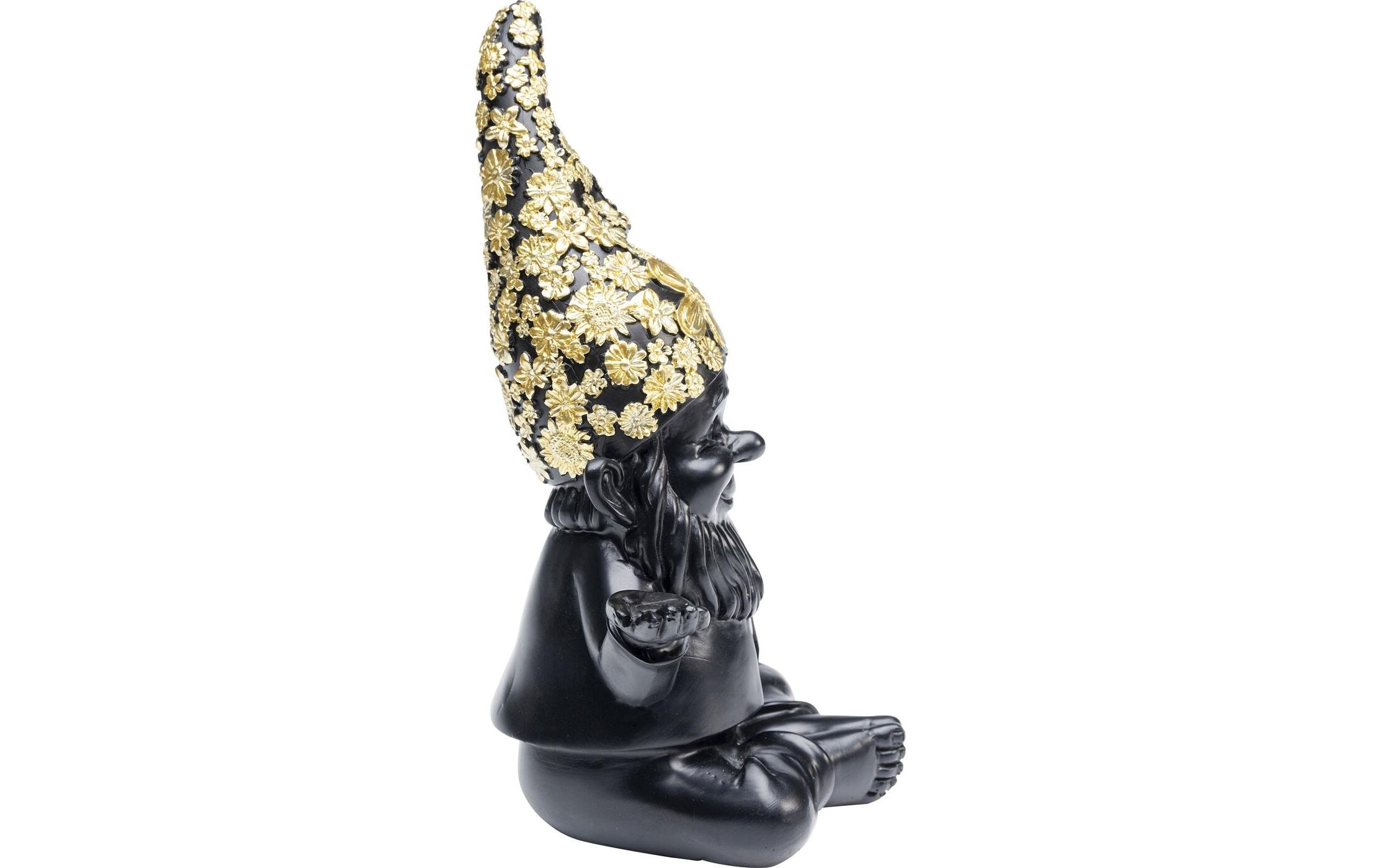 Kare Design Dekofigur »Zwerg Meditation, Schwarz-Goldfarben«
