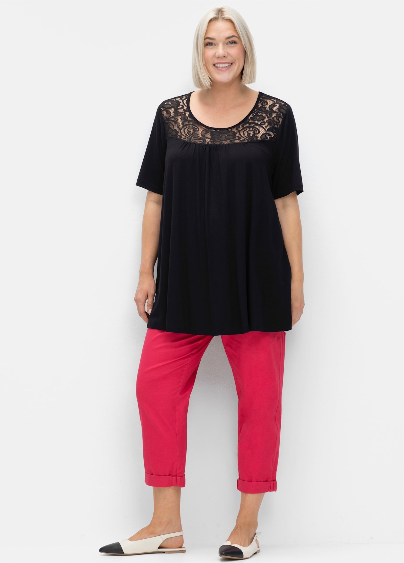 Sheego Longshirt »T-Shirt«, (1 tlg.)