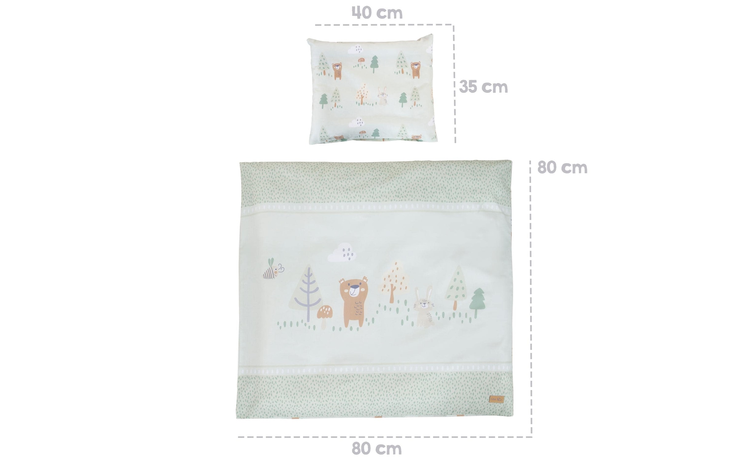 roba® Kinderbettwäsche »2-teilig 80 x 80 cm + 35 x 40 cm«