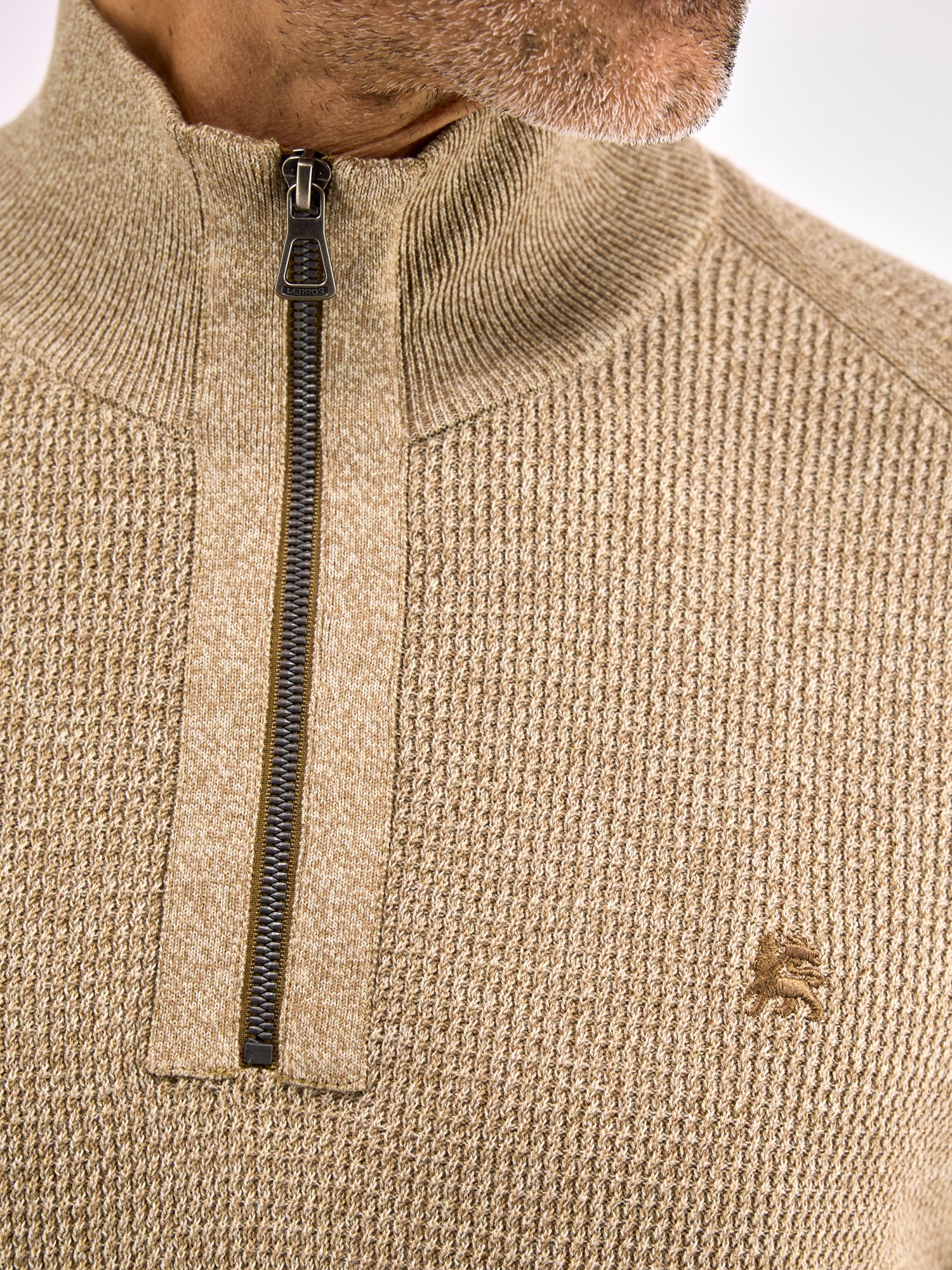 LERROS Troyer »LERROS Herren Stricktroyer in Melange-Optik«