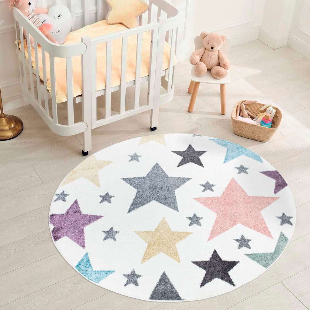 Kinderteppich »ANIME903«, rund, 11 mm Höhe, Kinderzimmer Teppich Modern mit lustigen...