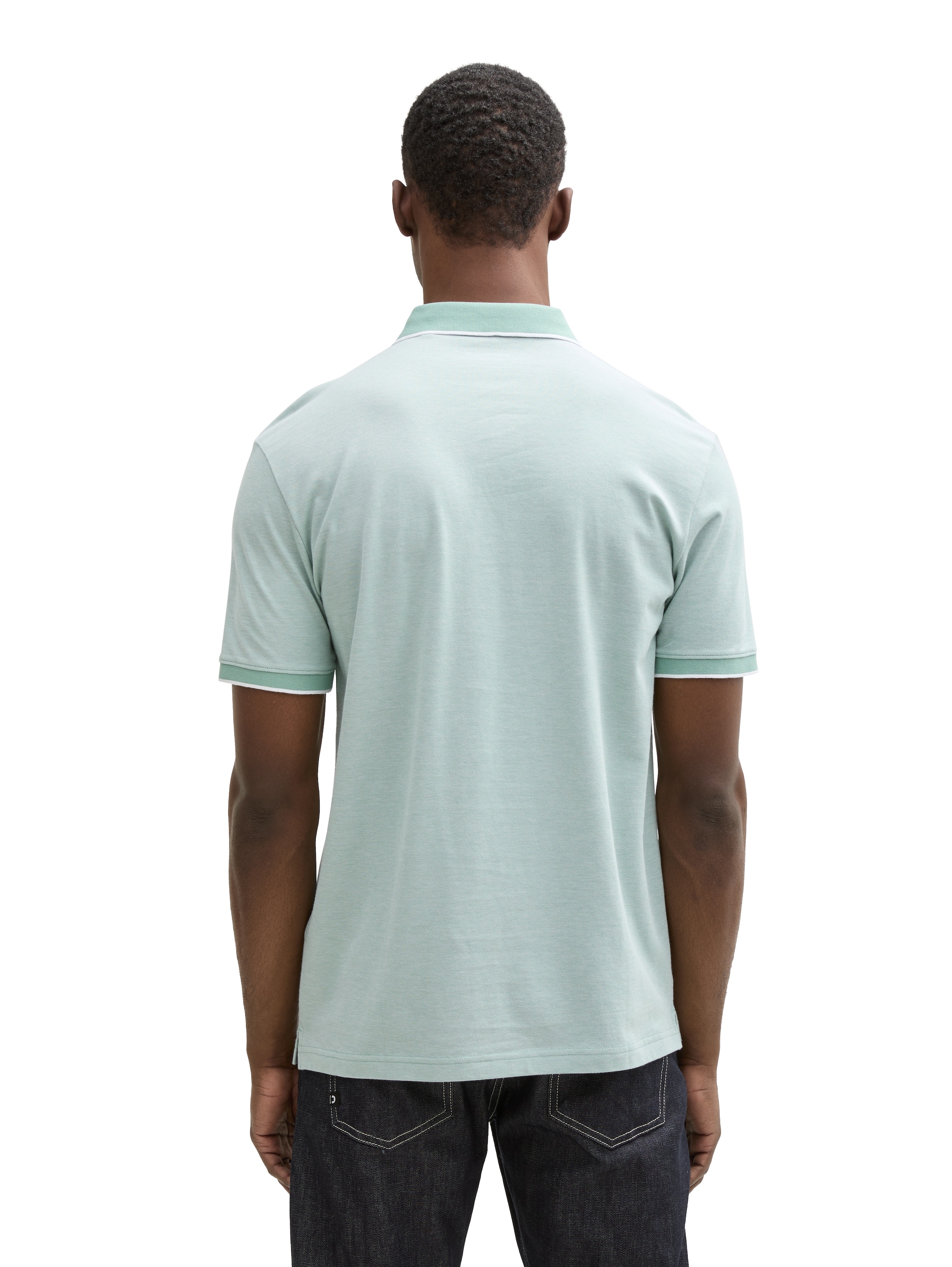 TOM TAILOR Denim Poloshirt, mit Kontrastdetails