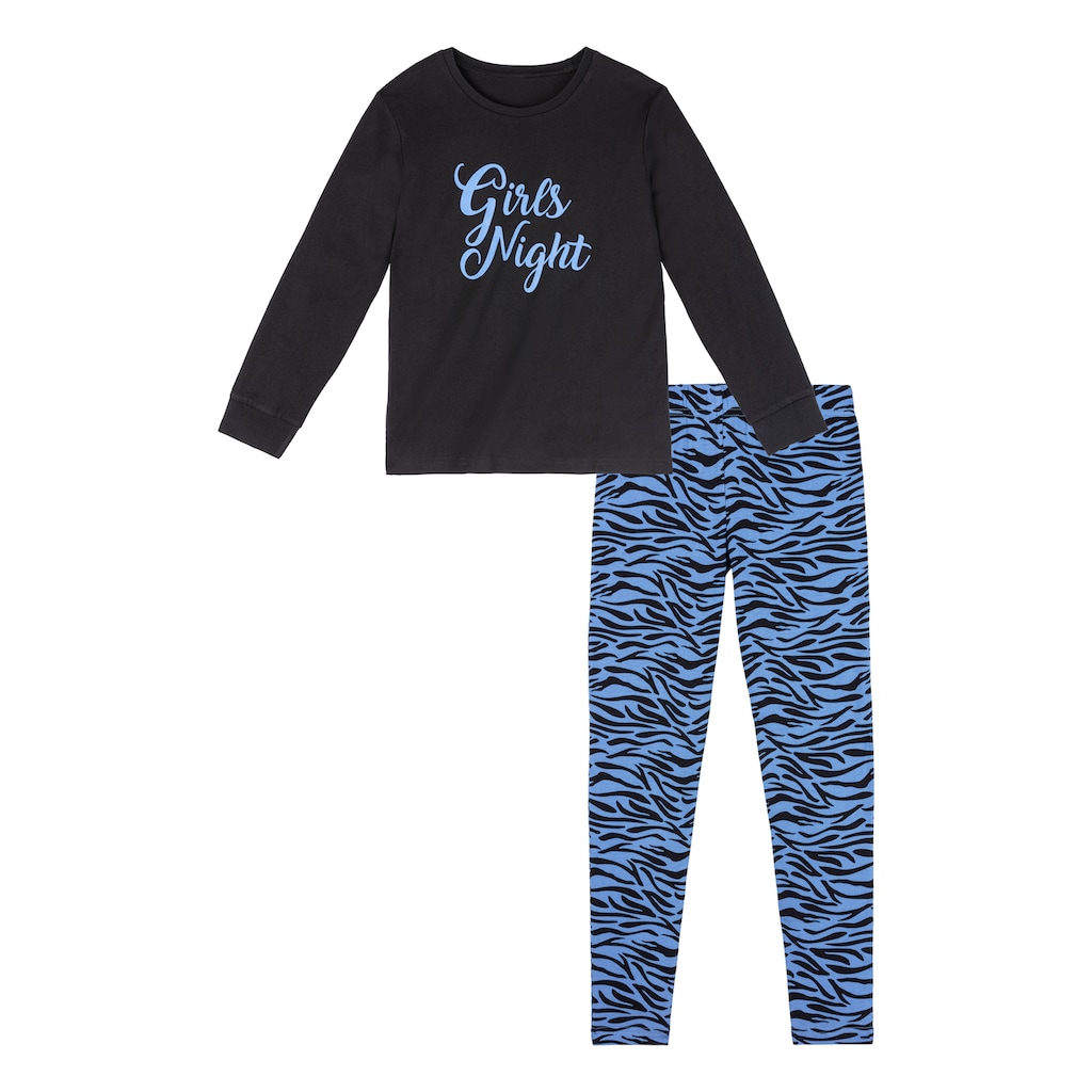 Buffalo Pyjama, (2 tlg., 1 Stück), mit Zebra-Muster