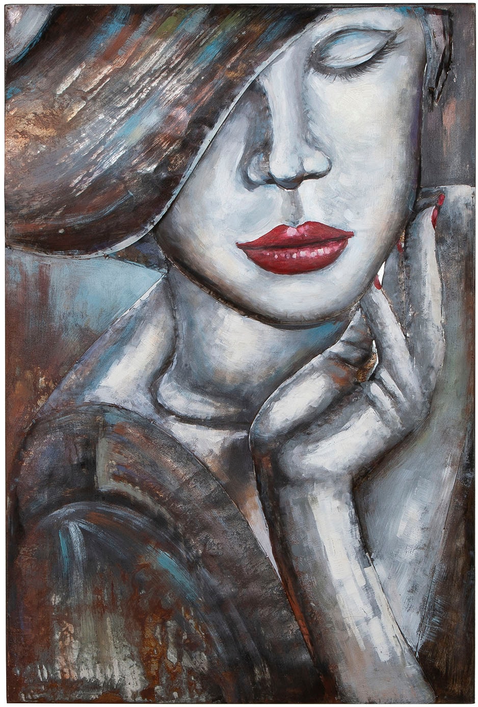 Image of Casablanca by Gilde Metallbild "Bild rechteckig Noblesse weiss H. 120 cm" 1 Stk. tlg.