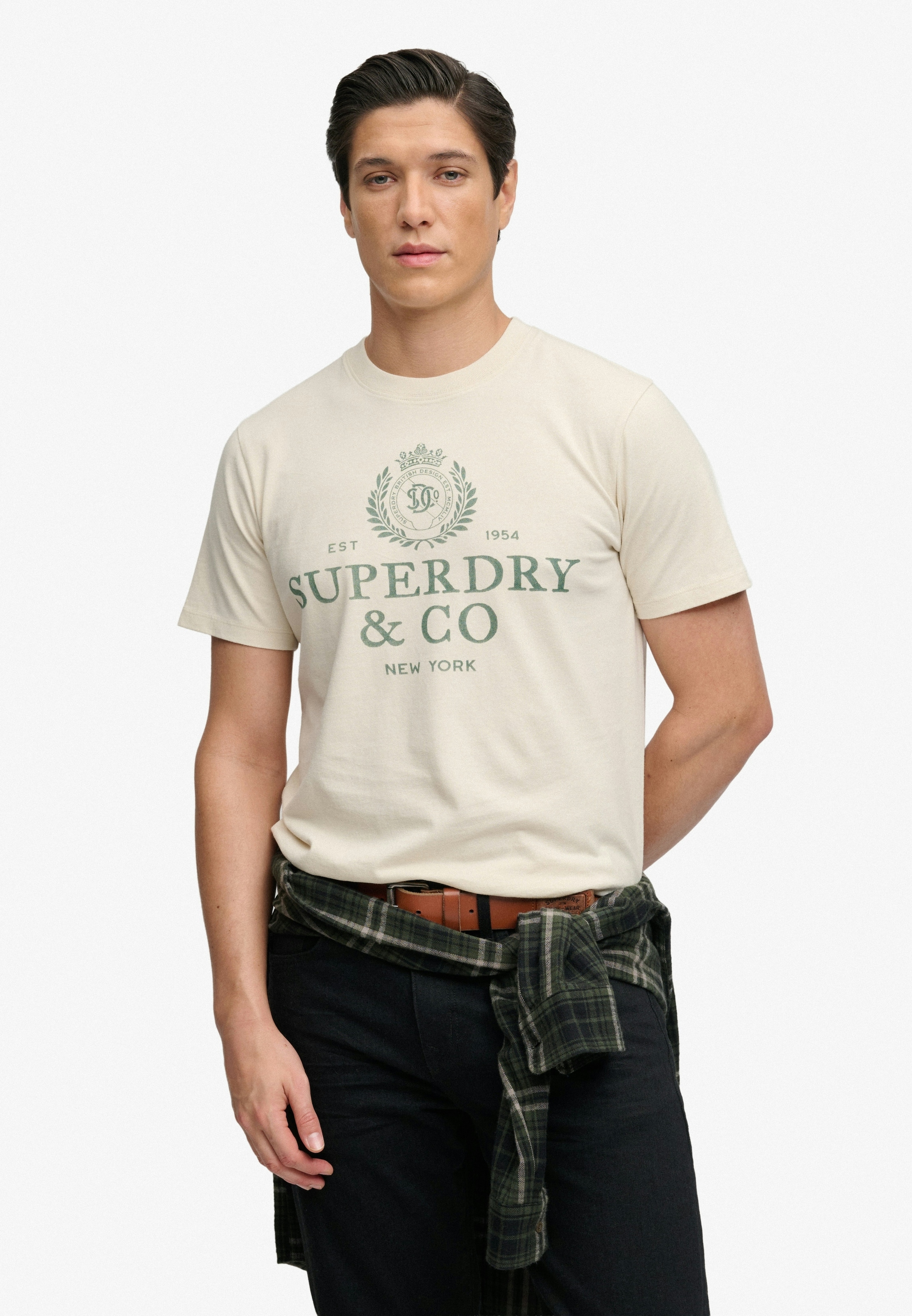 Superdry Shirt à col rond »1954 Company Relaxed Tee« coton, coupe décontractée