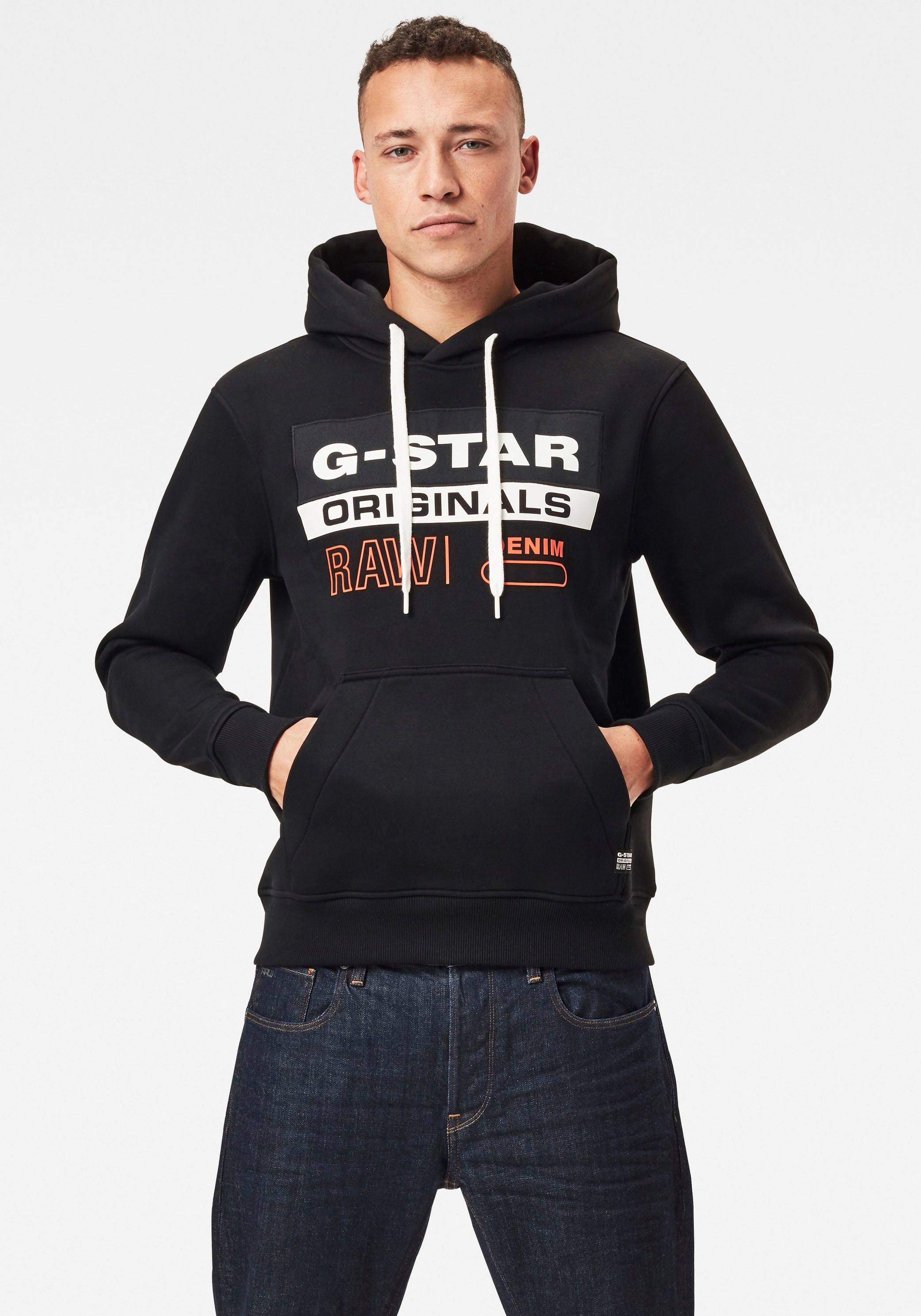 Image of G-Star RAW Kapuzensweatshirt »Color Block Originals Logo Hooded Sweat« bei Ackermann Versand Schweiz