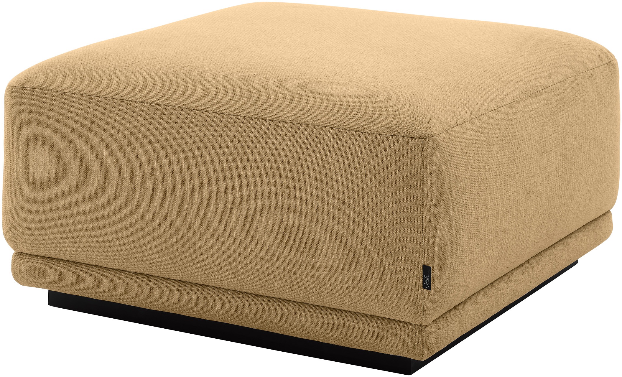 Image of Musterring Hocker "JustB PM200 B/T 80/80cm" 1 Stk. tlg. mit Wellenunterfederung & HR-Kaltschaum, Holzrahmen in Schwarz