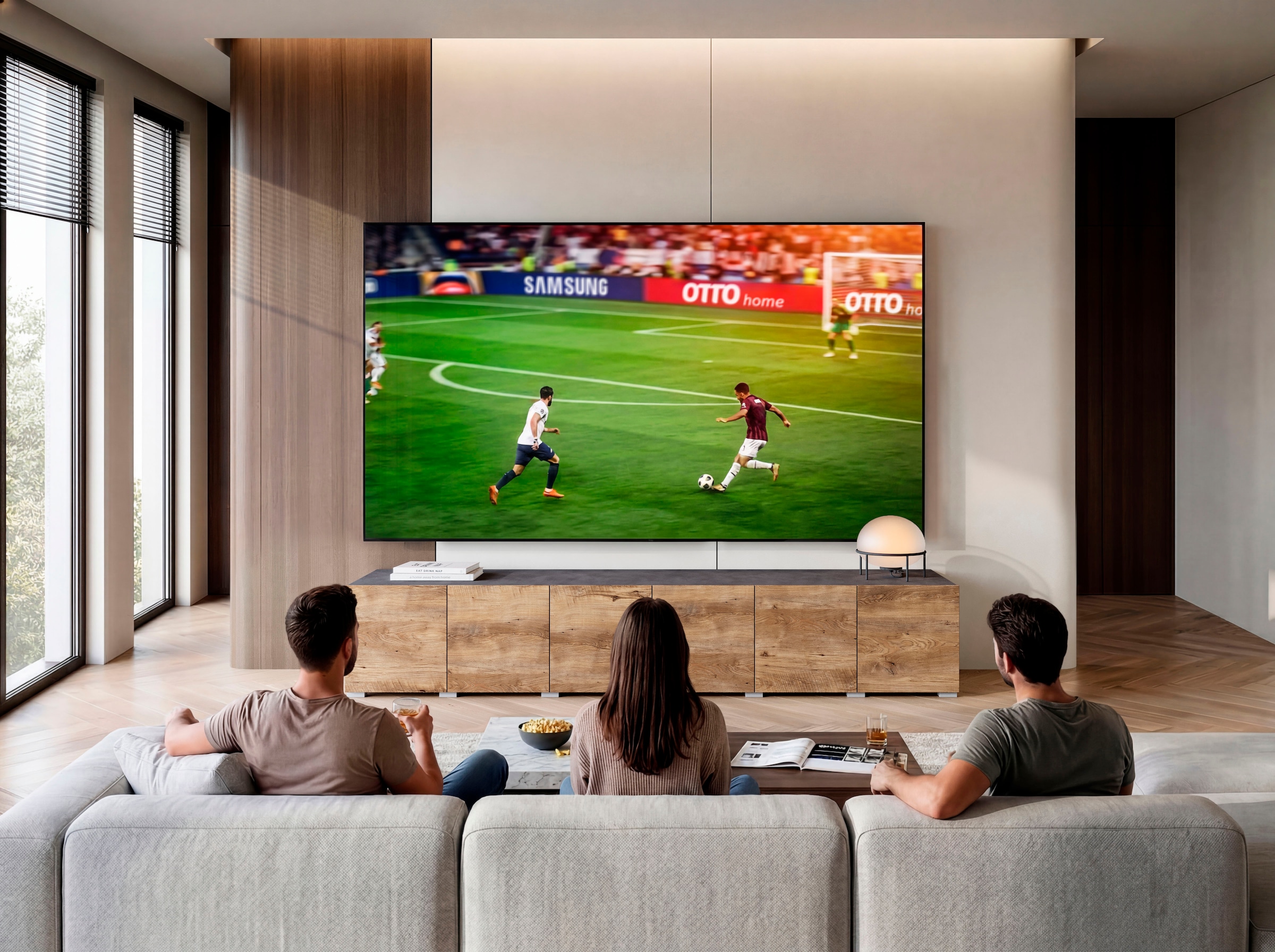 GOODproduct Table basse »Denver Erlebe die Weltmeisterschaft im XXL-Format« 1 cuis tlg. Elegantes TV-Möbel 220 cm, speziell für bis zu 98-Zoll Fernseher