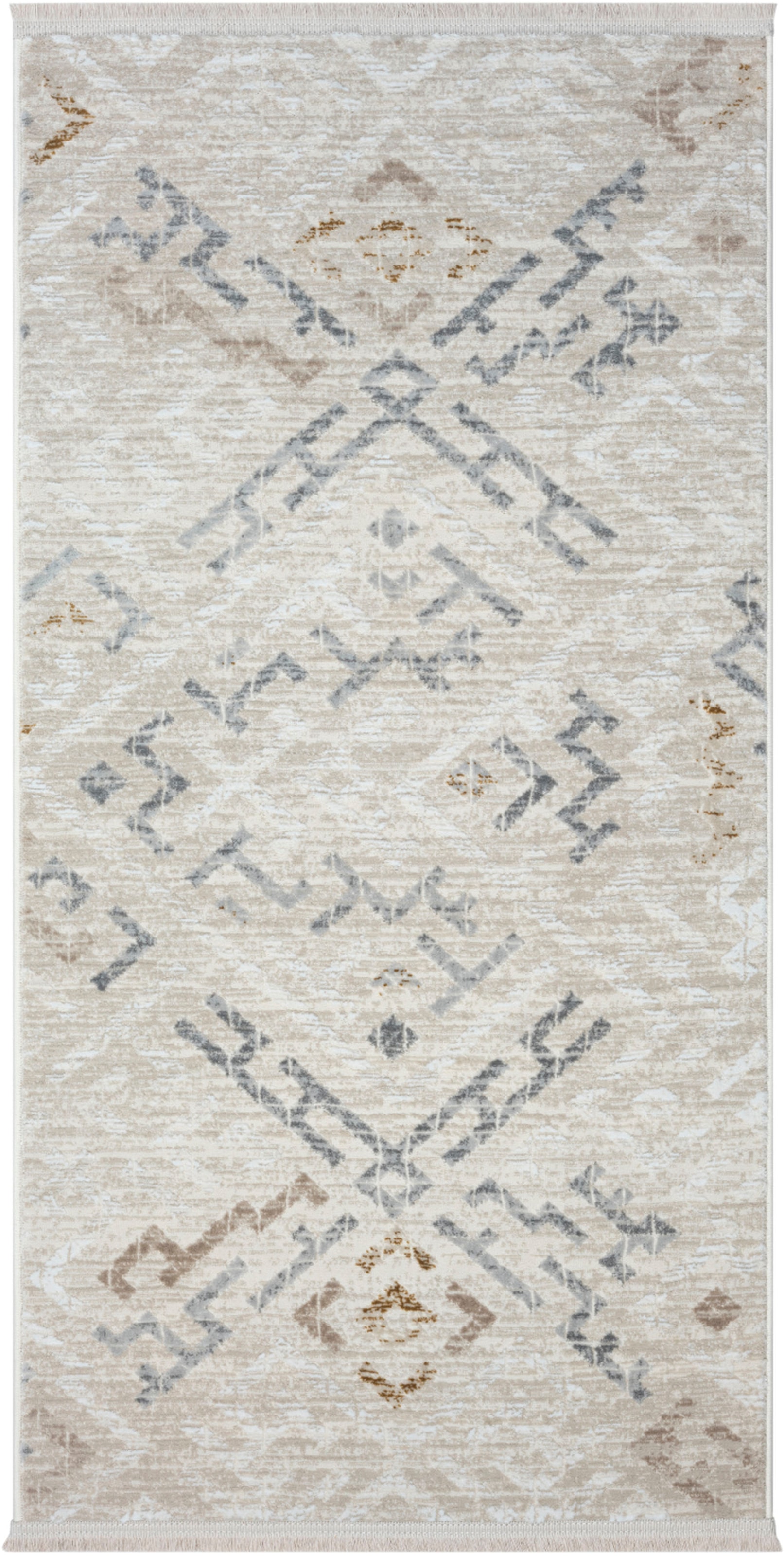 Myflair Möbel & Accessoires Teppich »My Type« rechteckig 10 mm Höhe Kurzflor, Ethno-Style, besonders weich durch Microfaser, mit Fransen