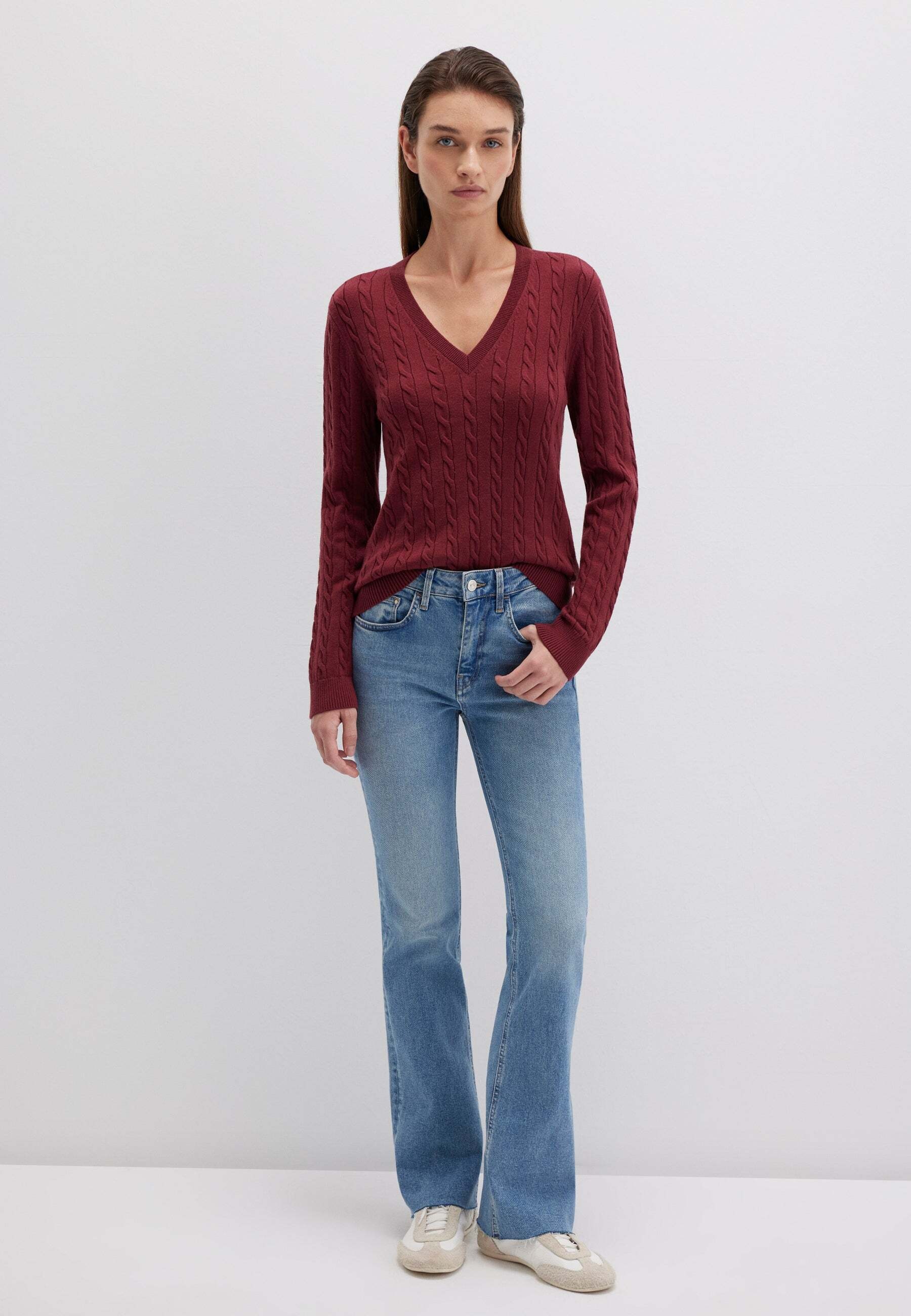 Mavi Pull en tricot »Mavi Pullover V-Neck Sweater«