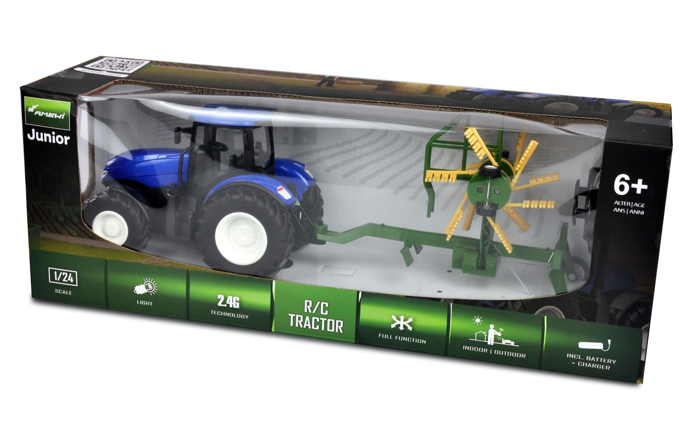 Amewi RC-Traktor »mit Kreiselschwader 1«