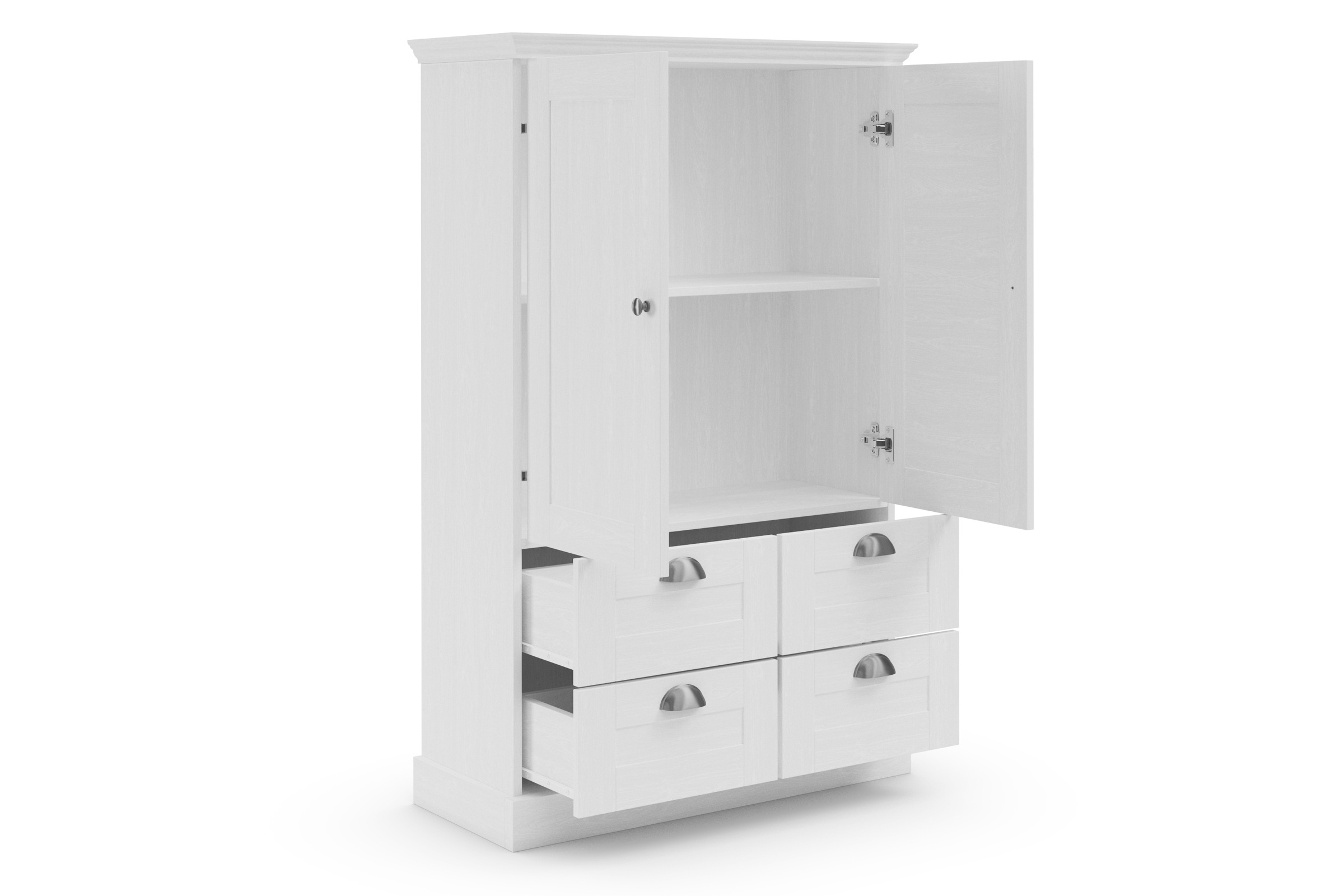 Home affaire Wäscheschrank »Motala«, (B/H/T ca. 83x130x35cm), mit 2 grosse Schubladen, Breite 83 cm, Höhe 130 cm