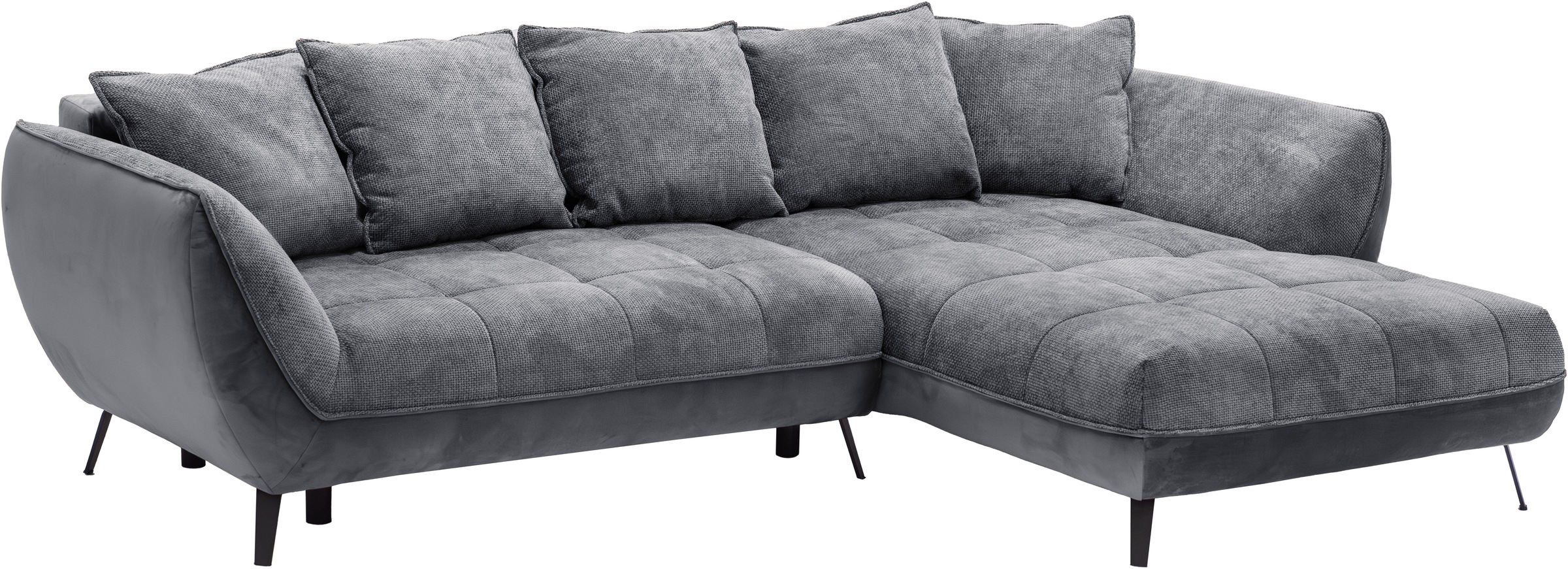 exxpo - sofa fashion Canapé d'angle »Midway Easy-Lift-Bettfunktion, 15cm bodenfrei, bequem, Breite 282cm« inkl. Bettfunktion und praktischem Bettkasten, L-Form