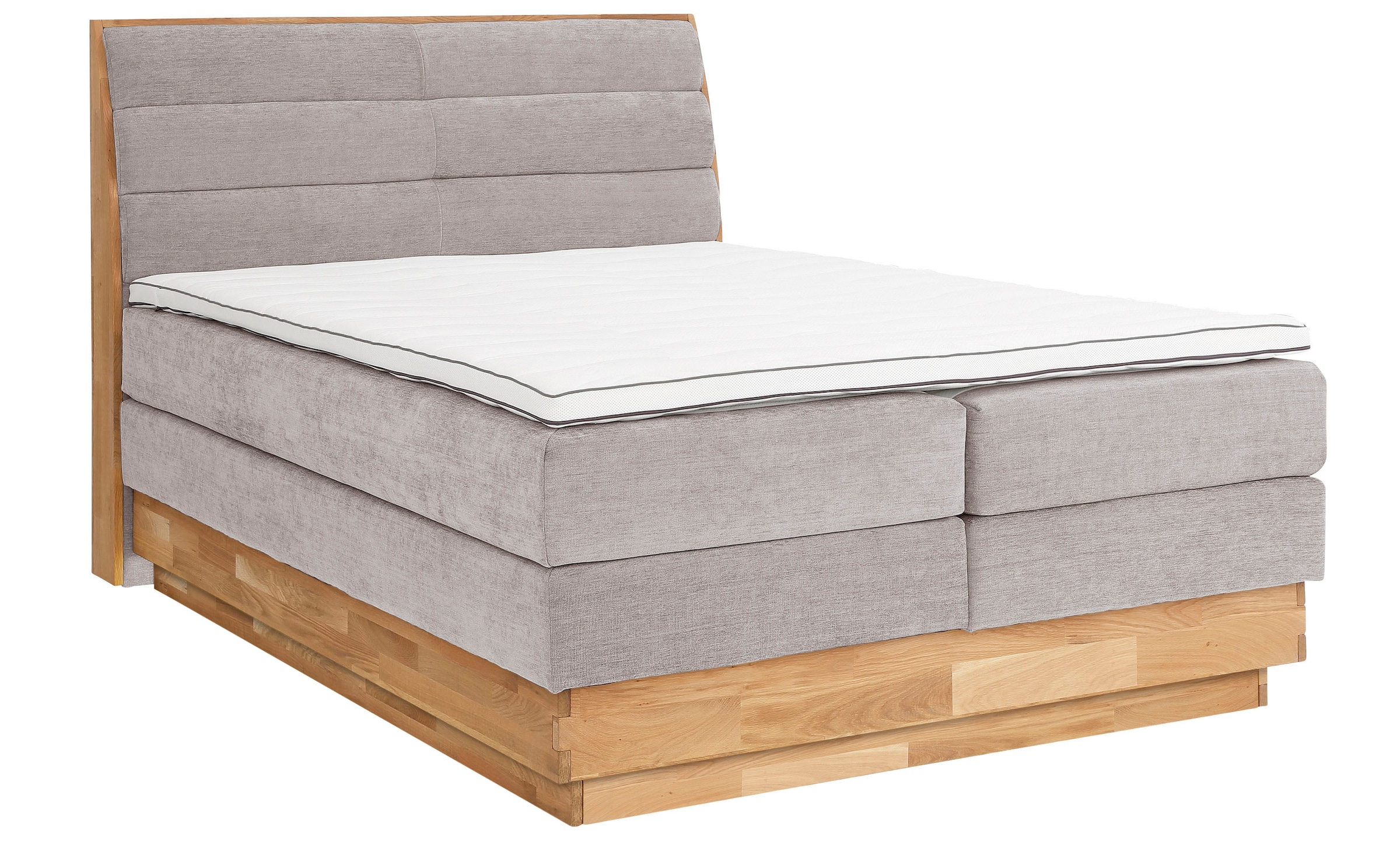 GOODproduct Boxspringbett »Jenna«, ohne LED-Beleuchtung, mit zertifizierten, recycelten Bezugsstoffen