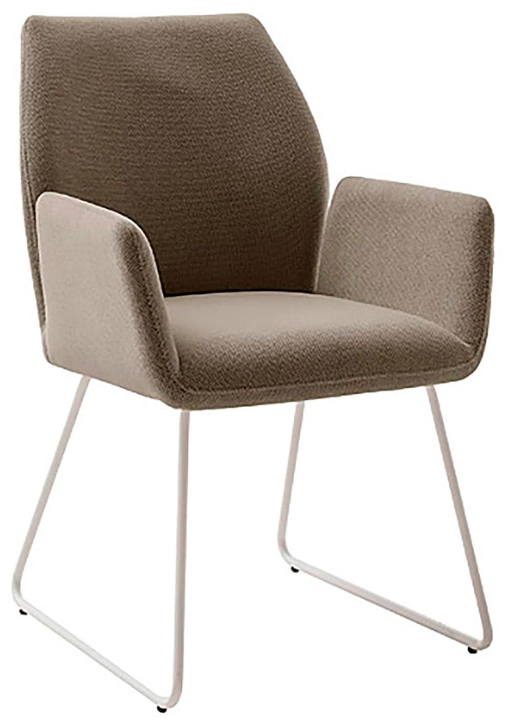 MCA furniture Chaise à 4 pieds »BEVERLY« (Set) 2 cuisEsszimmerstuhl,Chenilleoptik,360°drehbar,Sitzhöhe 49cm,belastbar 120kg