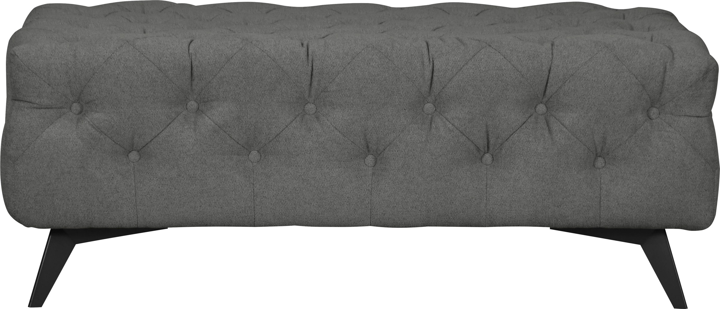 Image of Leonique Polsterhocker »Amaury«, Passend zur "Amaury"-Polsterserie, mit aufwändiger Knopfheftung, Breite 120 cm, wahlweise Füsse in chromfarben, goldfarben oder schwarz bei Ackermann Versand Schweiz