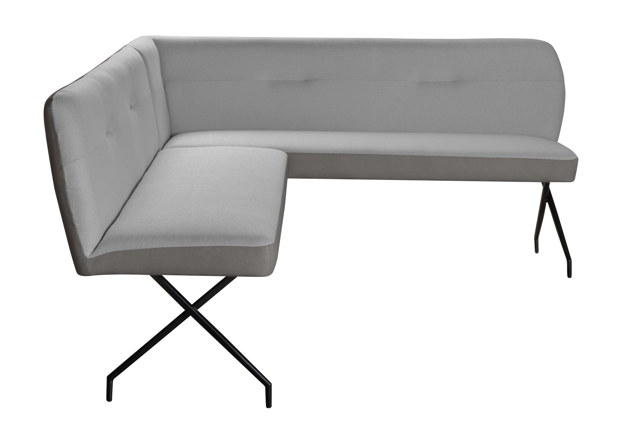 GOODproduct Eckbankgruppe »Bruna Essecke, Sitzgruppe, Eckbankgruppe, Küchenbankgruppe« Set, 4tlg, 4 tlg. tlg. Stuhl: 360° drehbar (Rückst.), 2-Stoff-Design. Wellenfederung Eckbank