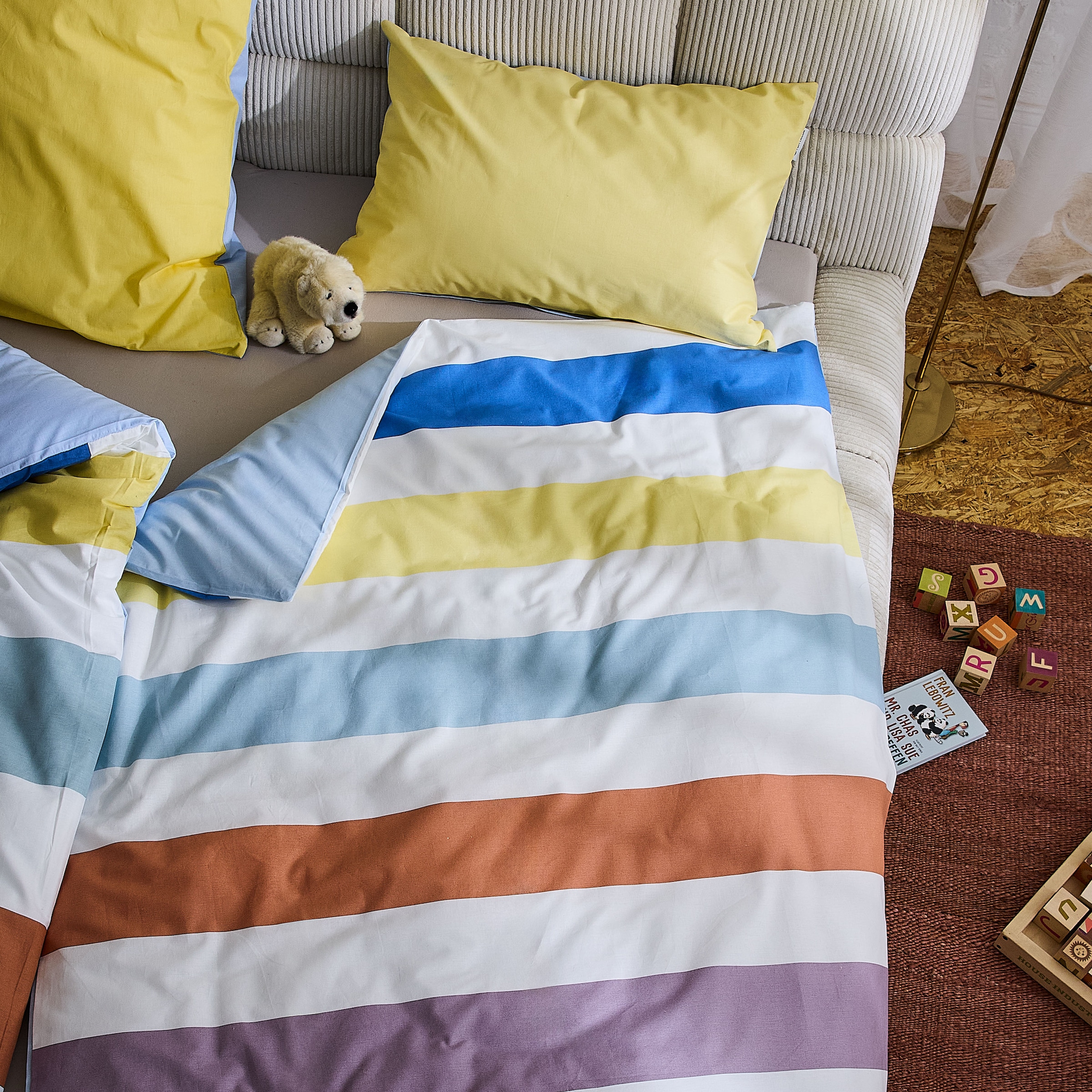 TOM TAILOR HOME Babybettwäsche »TWO-TONE SOLID COLORS in Gr. 100x135cm« 2 Stk. new bedroom, gewebtes Label