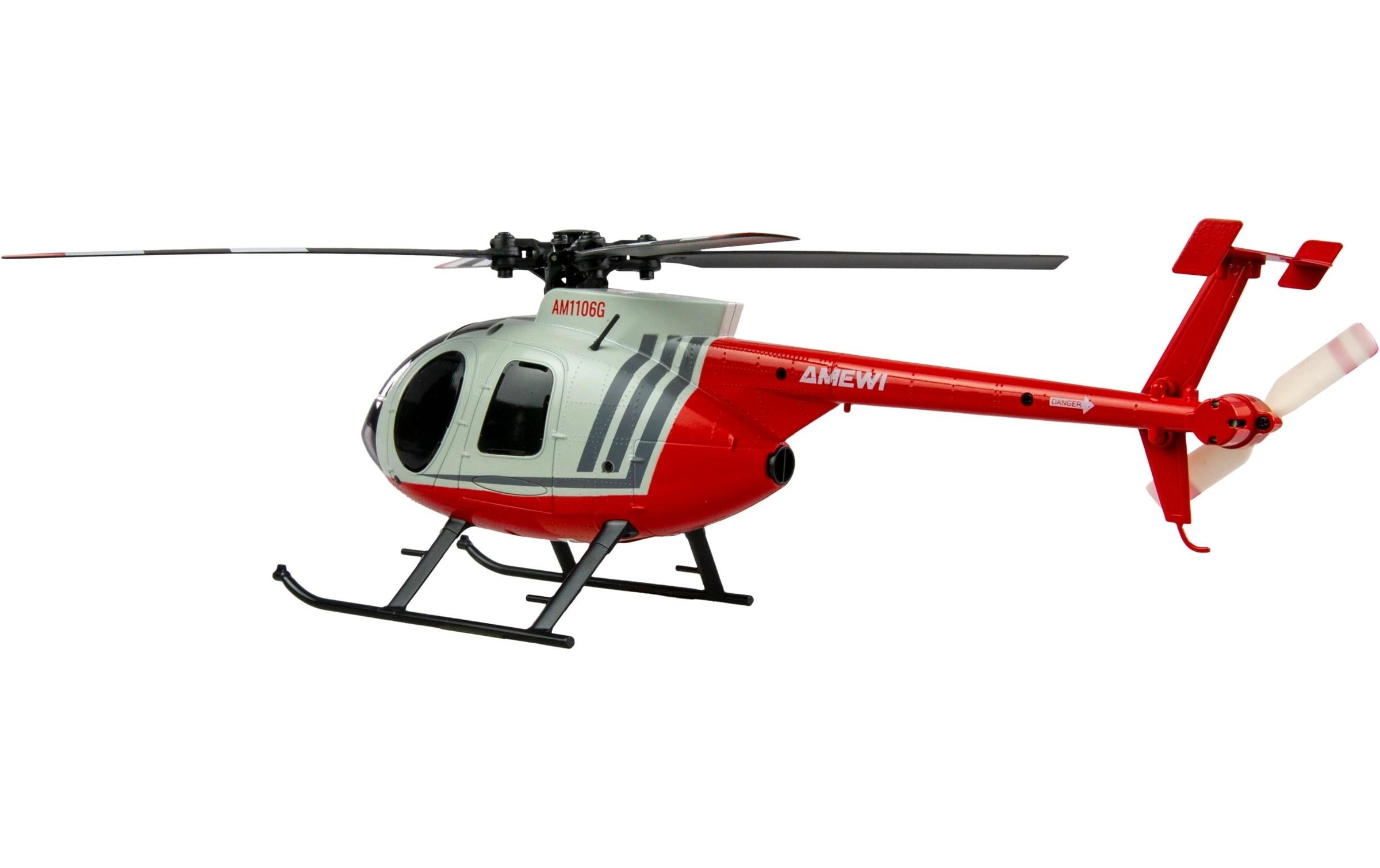 Amewi RC-Helikopter »Hughes MD500 Zivil 4-Kanal 6G RTF«, Antriebsart: Elektro Brushed, Bedienung: Fernsteuerung