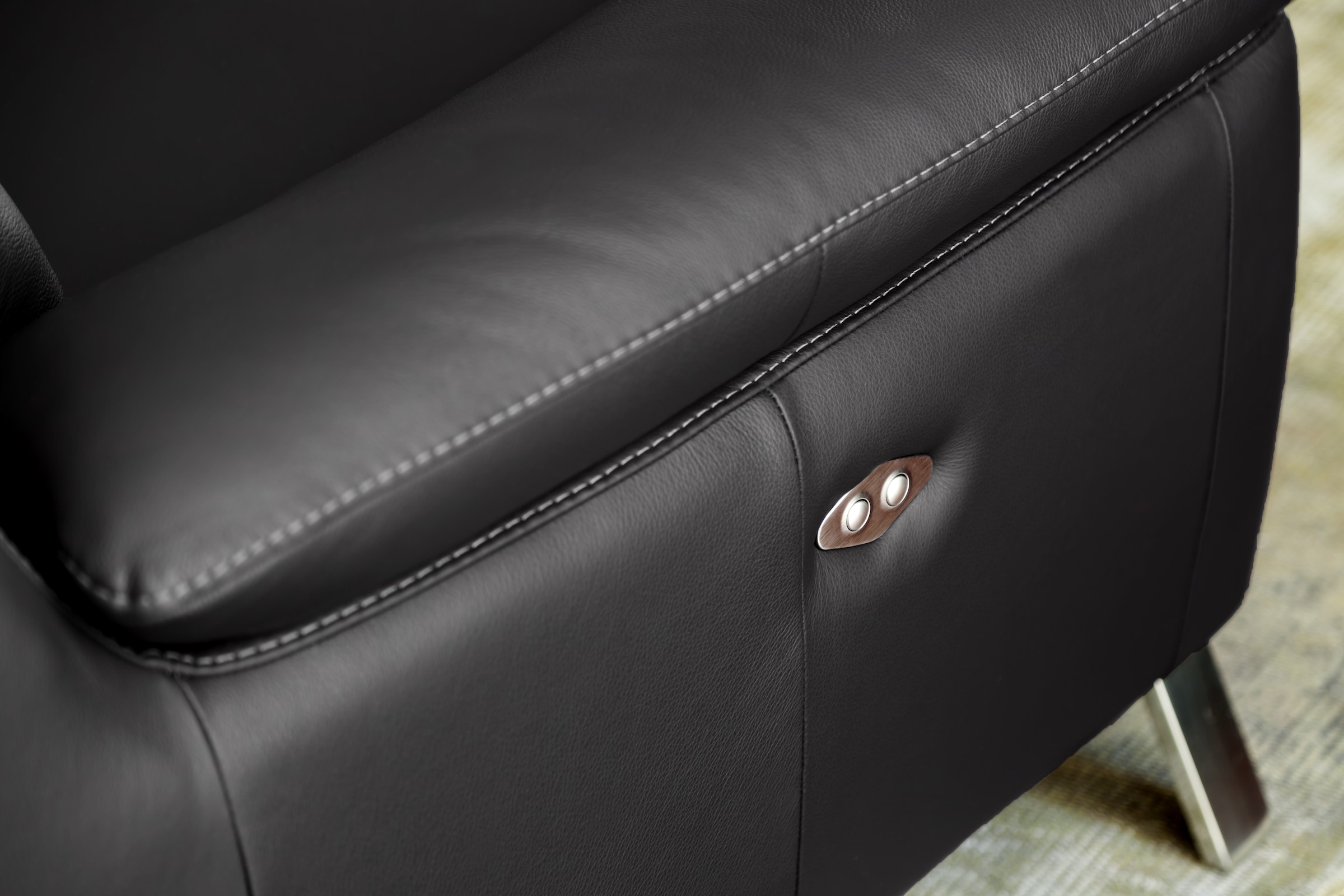 CALIA ITALIA Ensemble rembourré »Roby« Set, 2 cuis tlg. in Leder, mit elektrischer Relaxfunktion