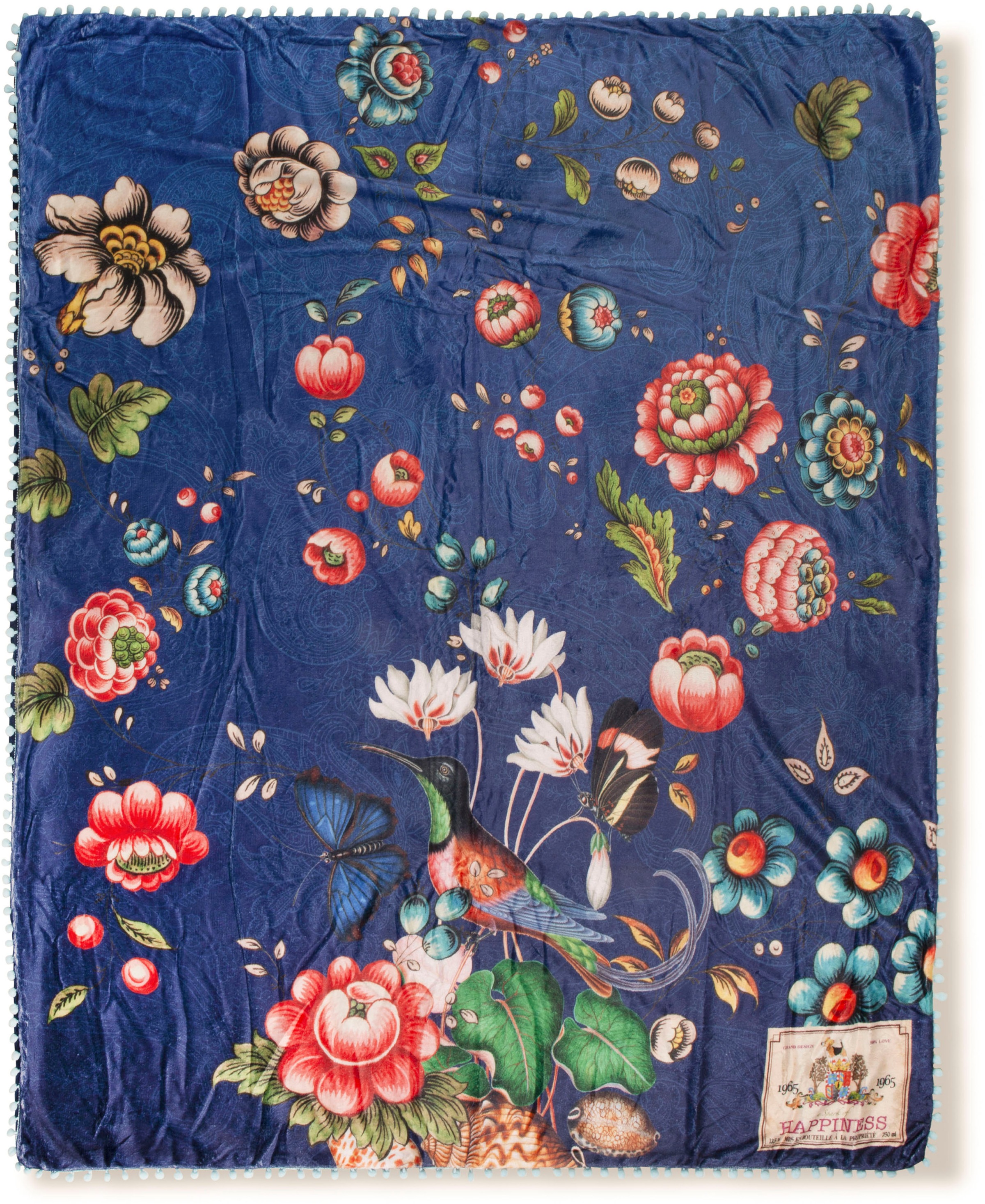 Image of Happiness Plaid »Cooper«, mit Pompons, Kuscheldecke bei Ackermann Versand Schweiz