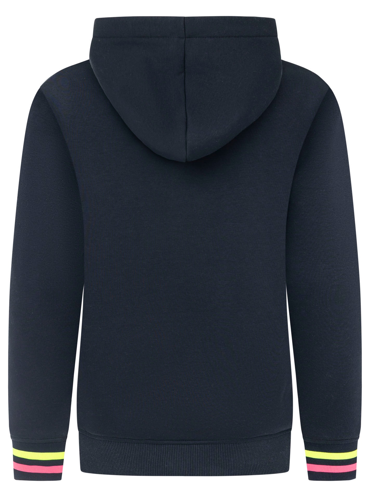 Zwillingsherz Hoodie »"Be Happy!"«, poignets rayés, impression sur la poitrine, capuche, poche kangourou
