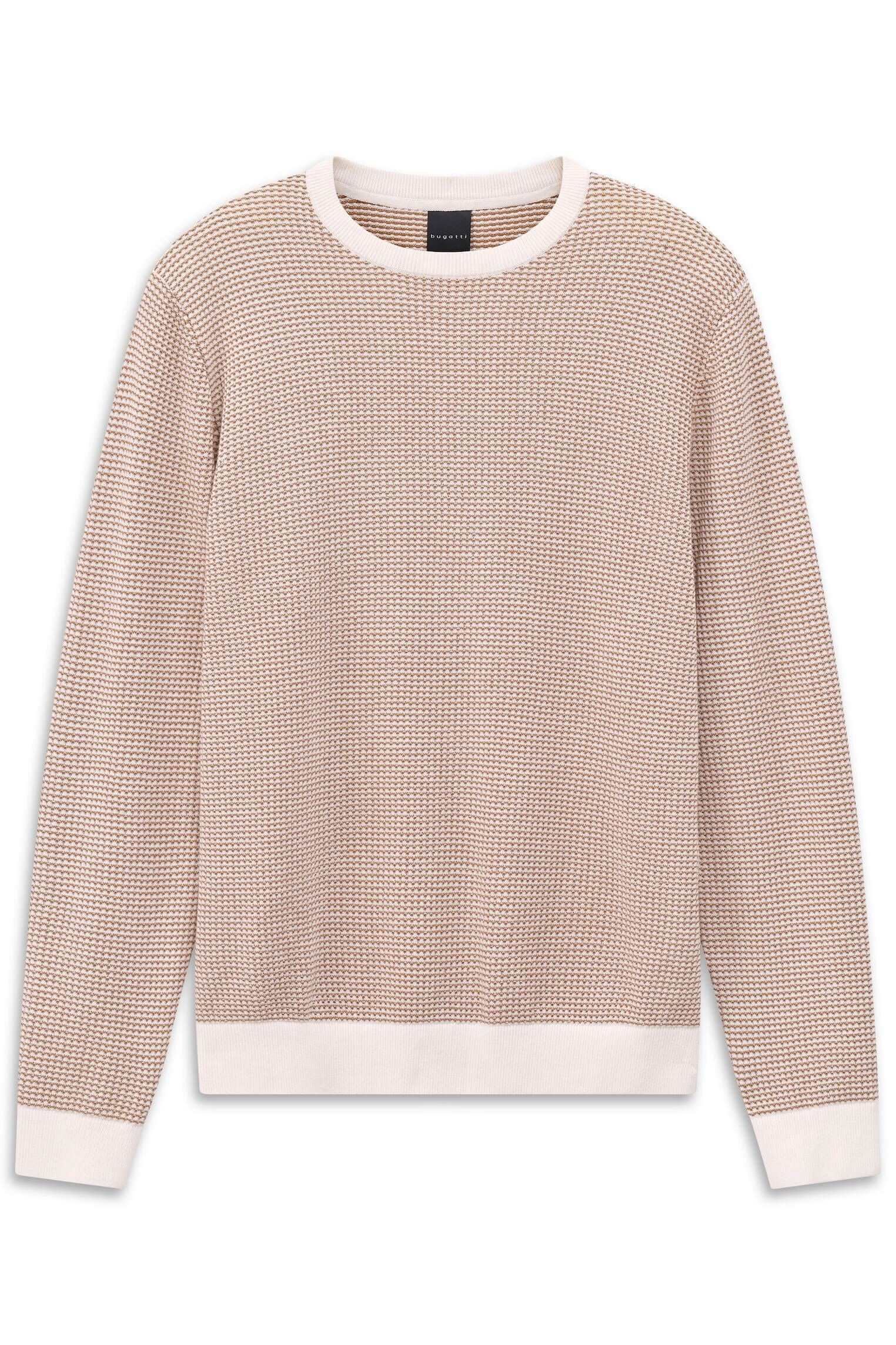 bugatti Rundhalspullover »Regular Fit« aus reiner Baumwolle