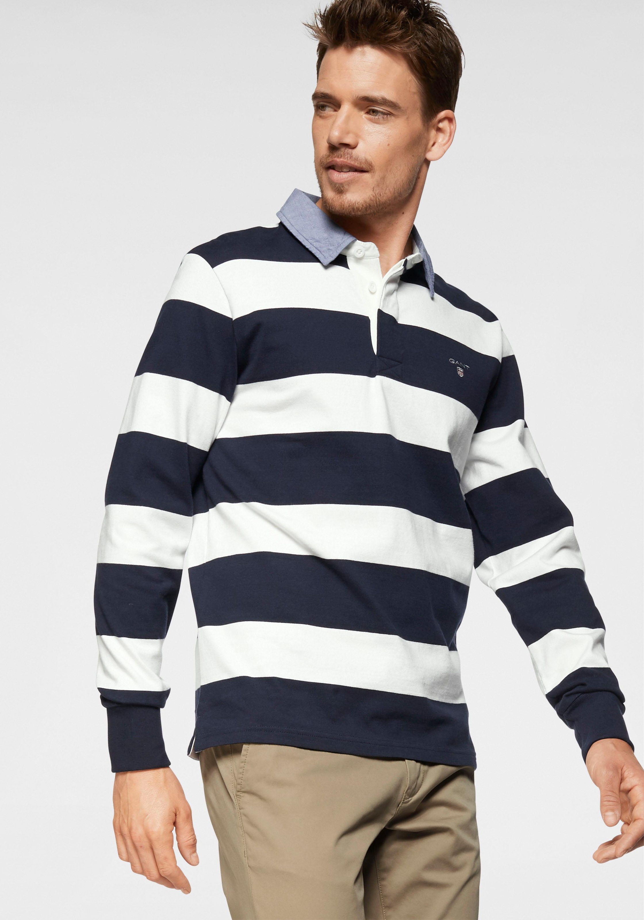 Image of Gant Rugbyshirt »Barstripe Heavy Rugger«, sportiver Alltagsstyle bei Ackermann Versand Schweiz