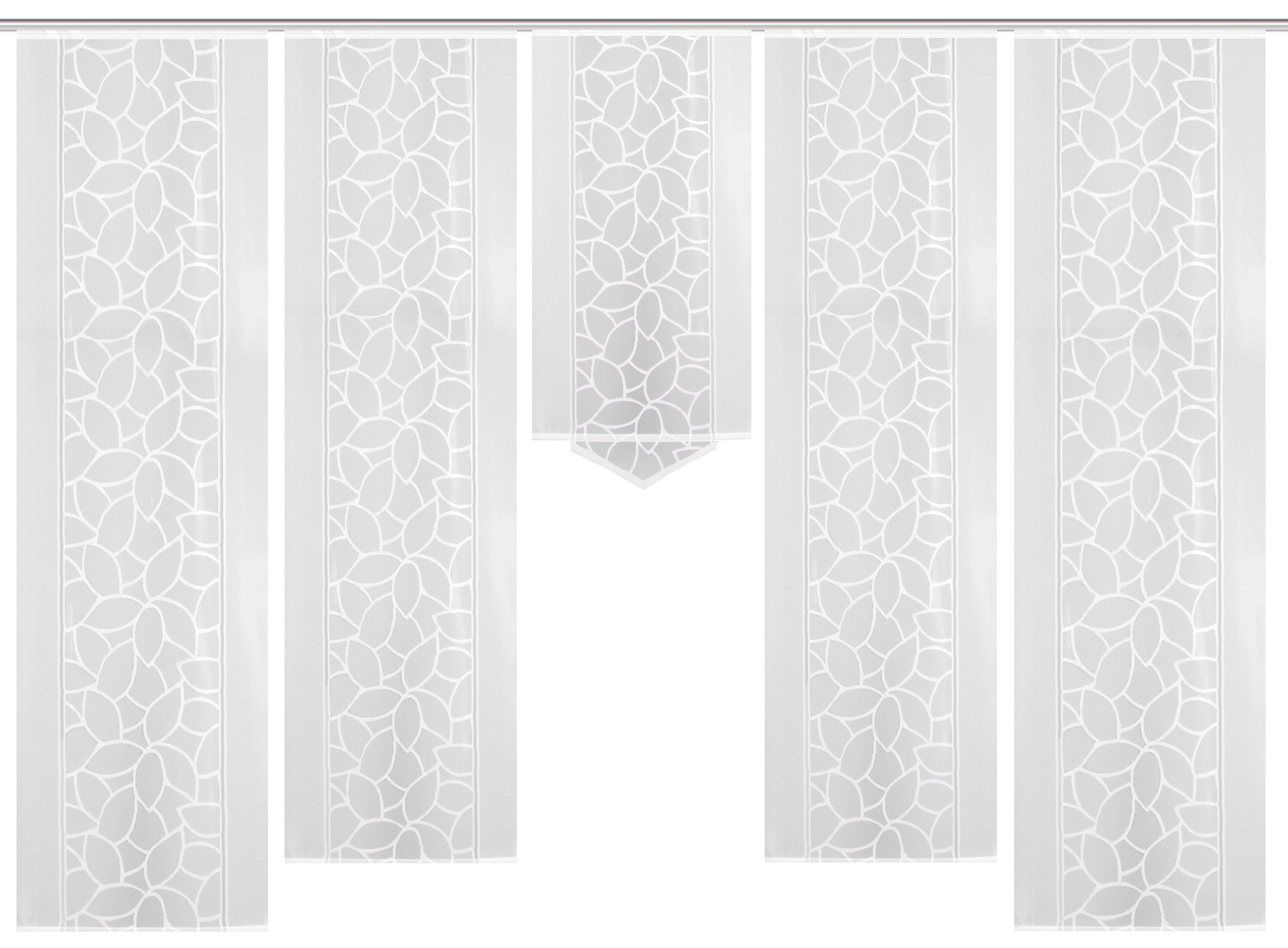 HOME WOHNIDEEN Schiebegardine »JENNA«, (5 St.), Schiebevorhang Jacquard Set, HxB: 245x57
