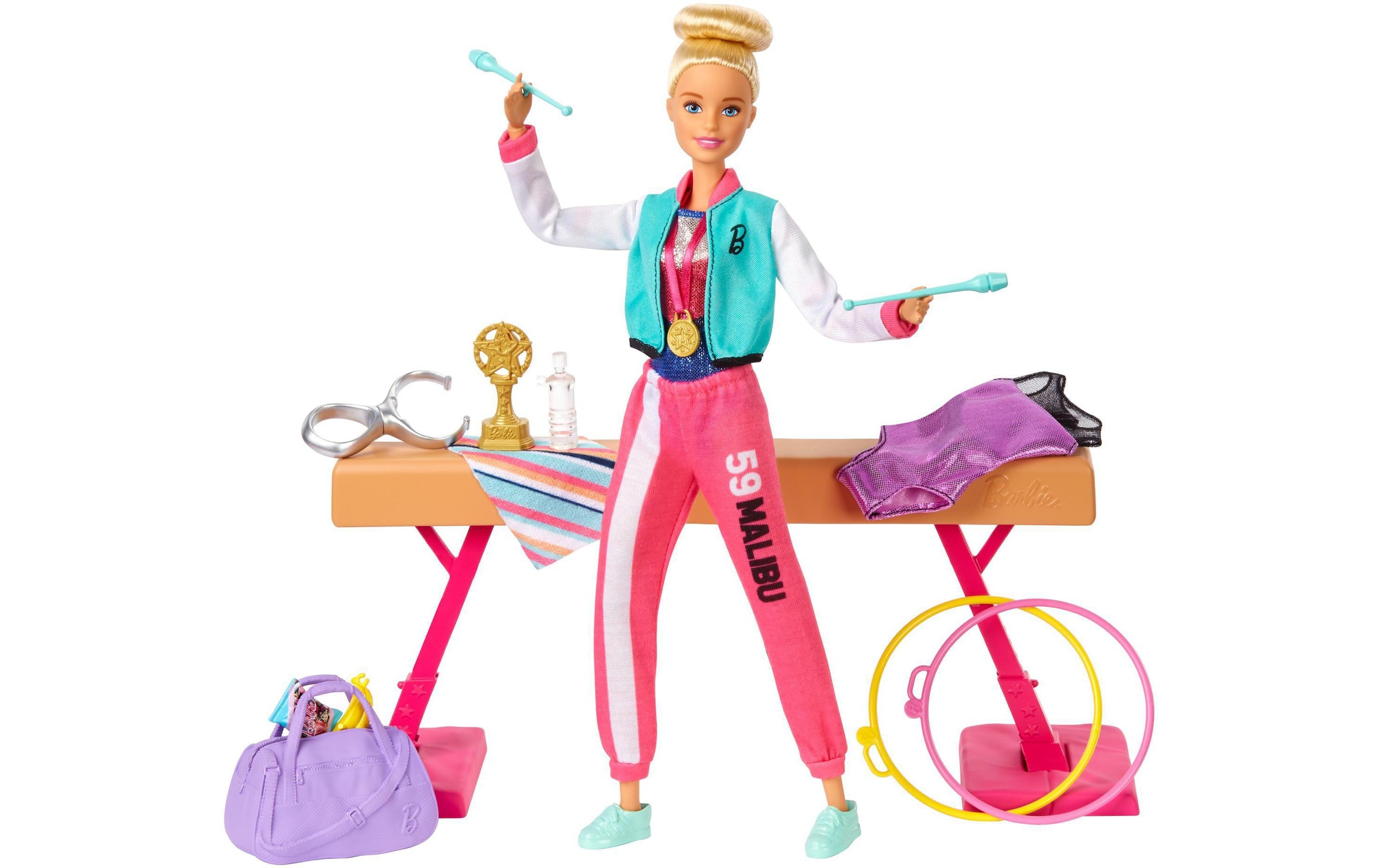 Barbie Spielfigur »Spielset Turnen«, (Set)