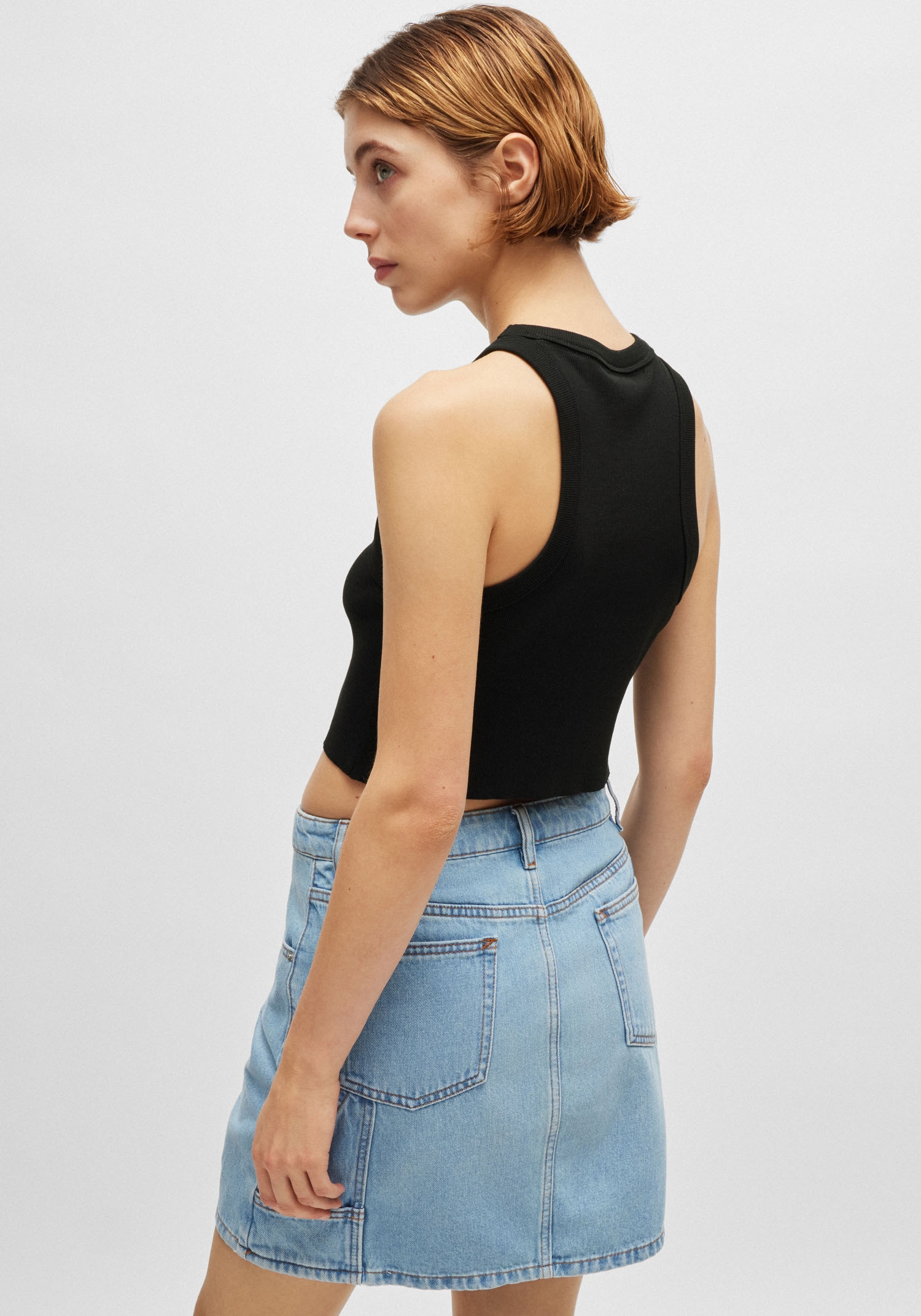 HUGO Blue Tanktop »Baby Tank«, Cropped-Form