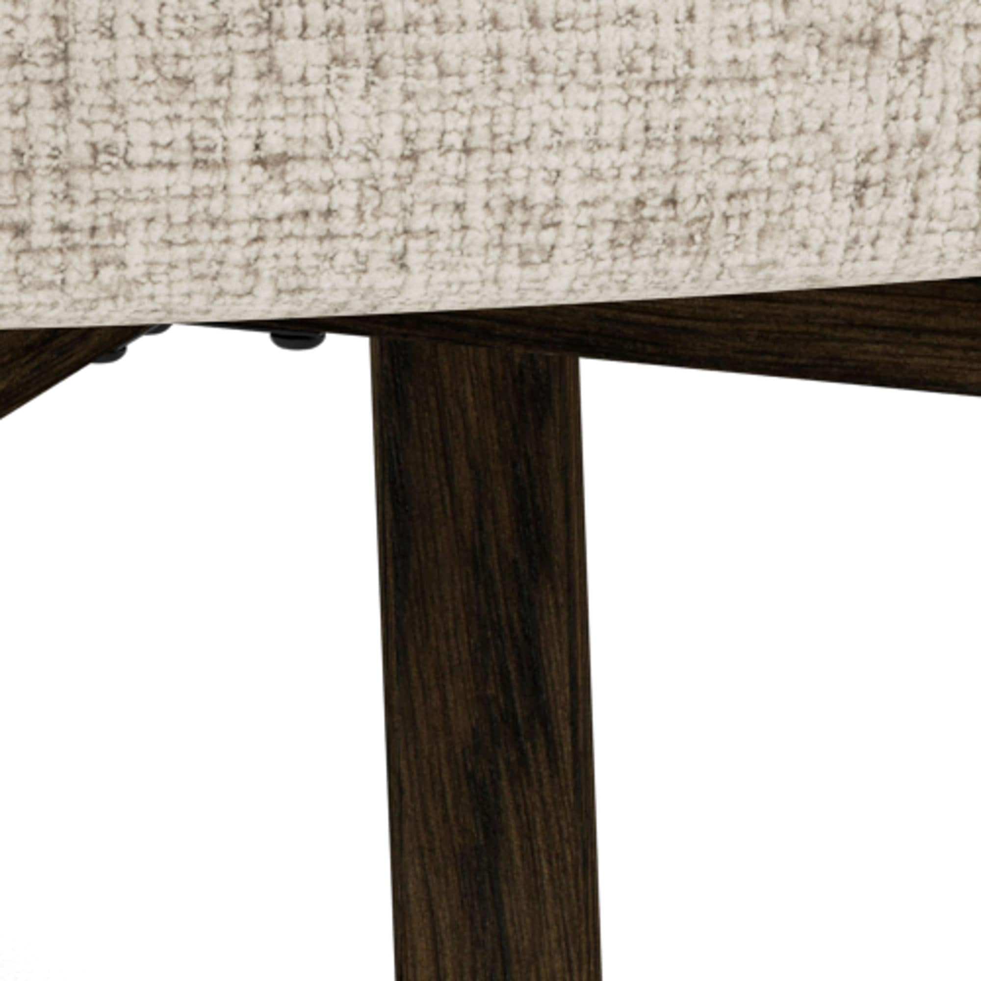 ACTONA GROUP Chaise de salle à manger »Polsterstuhl« (Ensemble) 2 cuisChaise, tissu beige, accoudoirs, rembourrage, pieds ronds en chêne, FSC™