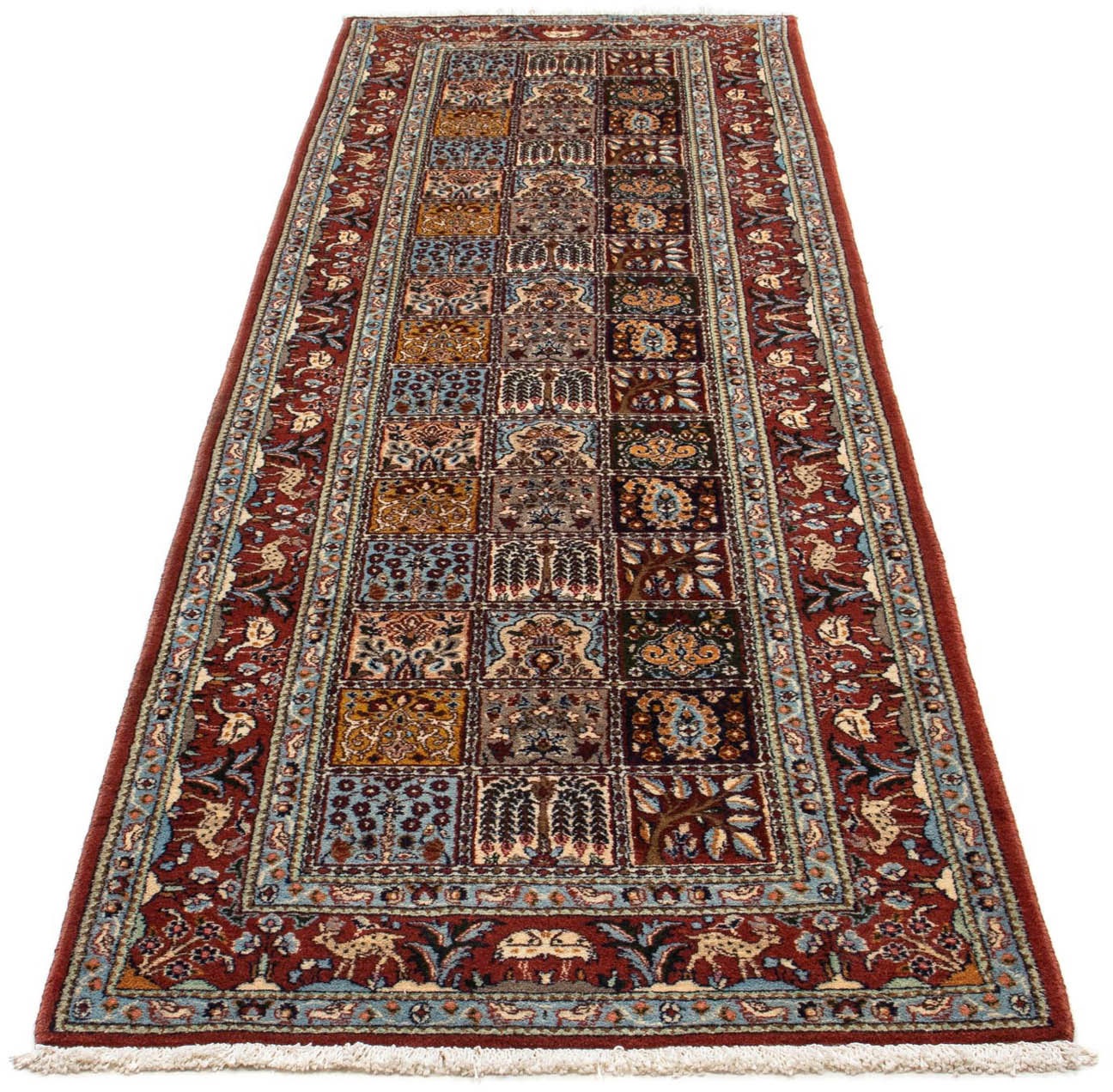 Image of morgenland Hochflor-Läufer »Moud Medaillon Beige 292 x 82 cm«, rechteckig, 1 mm Höhe, Unikat mit Zertifikat bei Ackermann Versand Schweiz