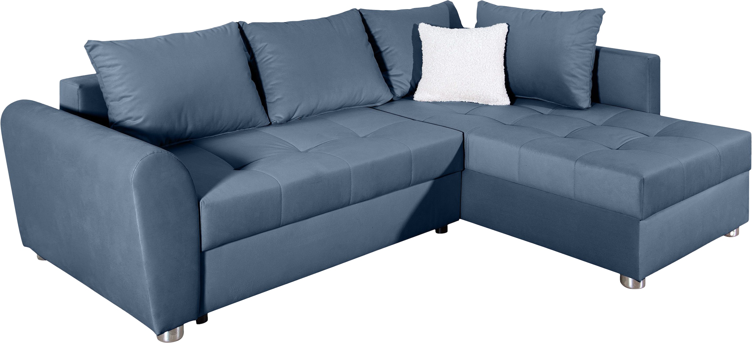 COLLECTION AB Ecksofa »Jana L-Form« inkl. Bettfunktion,Bettkasten und Bonnelfederkern