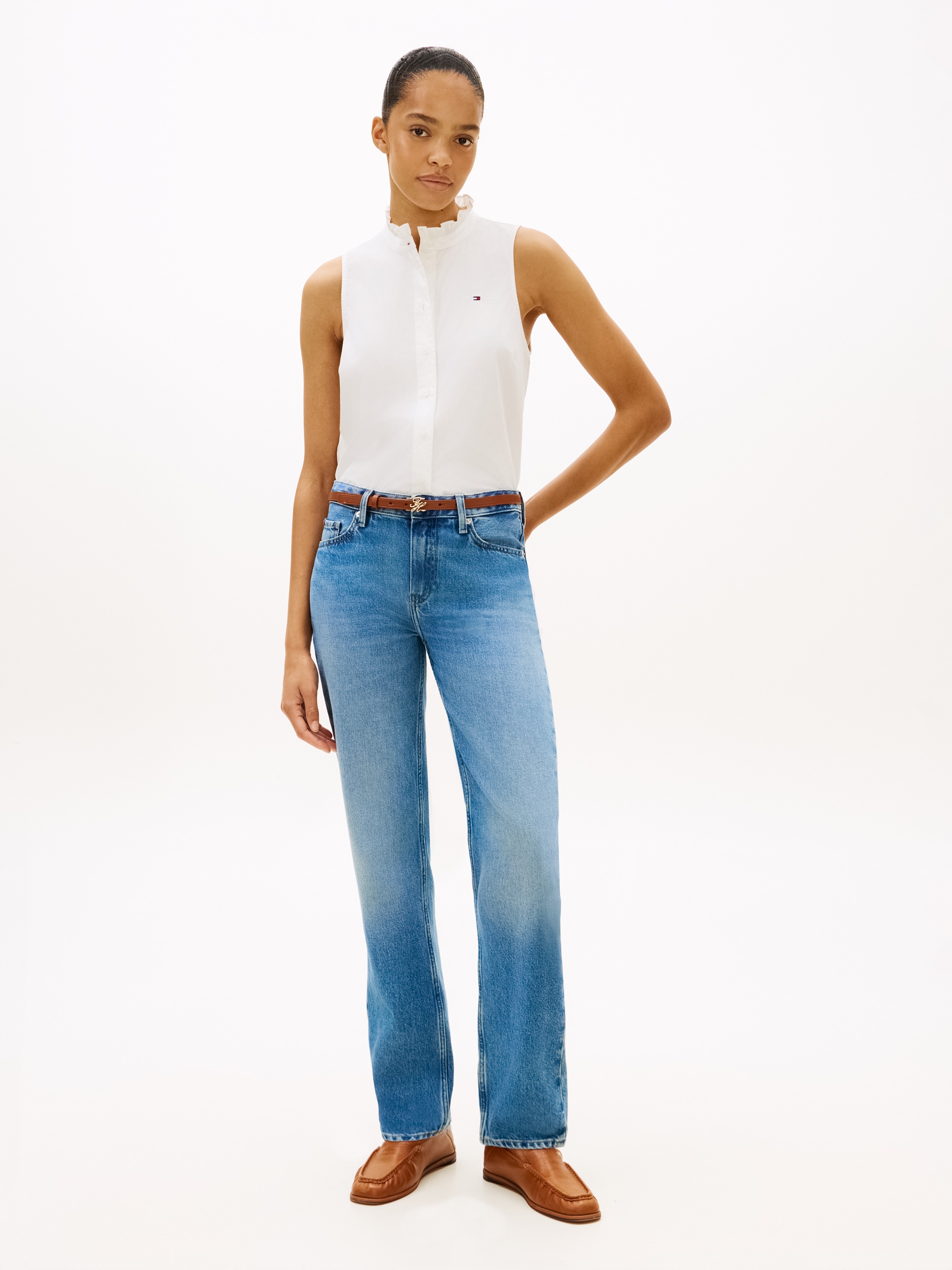 Tommy Hilfiger Jeans droit mit dezenter Logostickerei