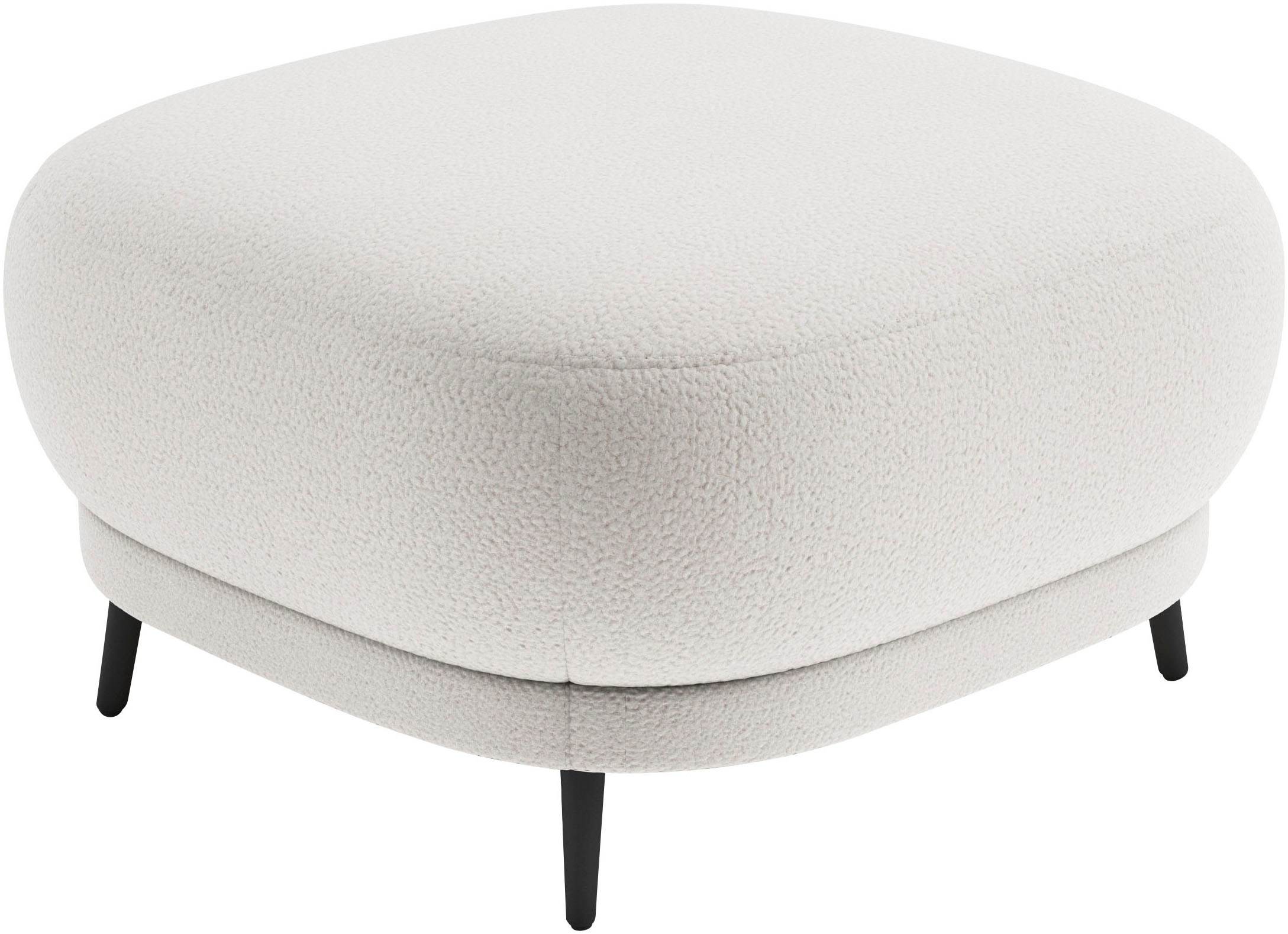 sit&more Polsterhocker »Blues«, mit Metallfüssen, schwarz-matt