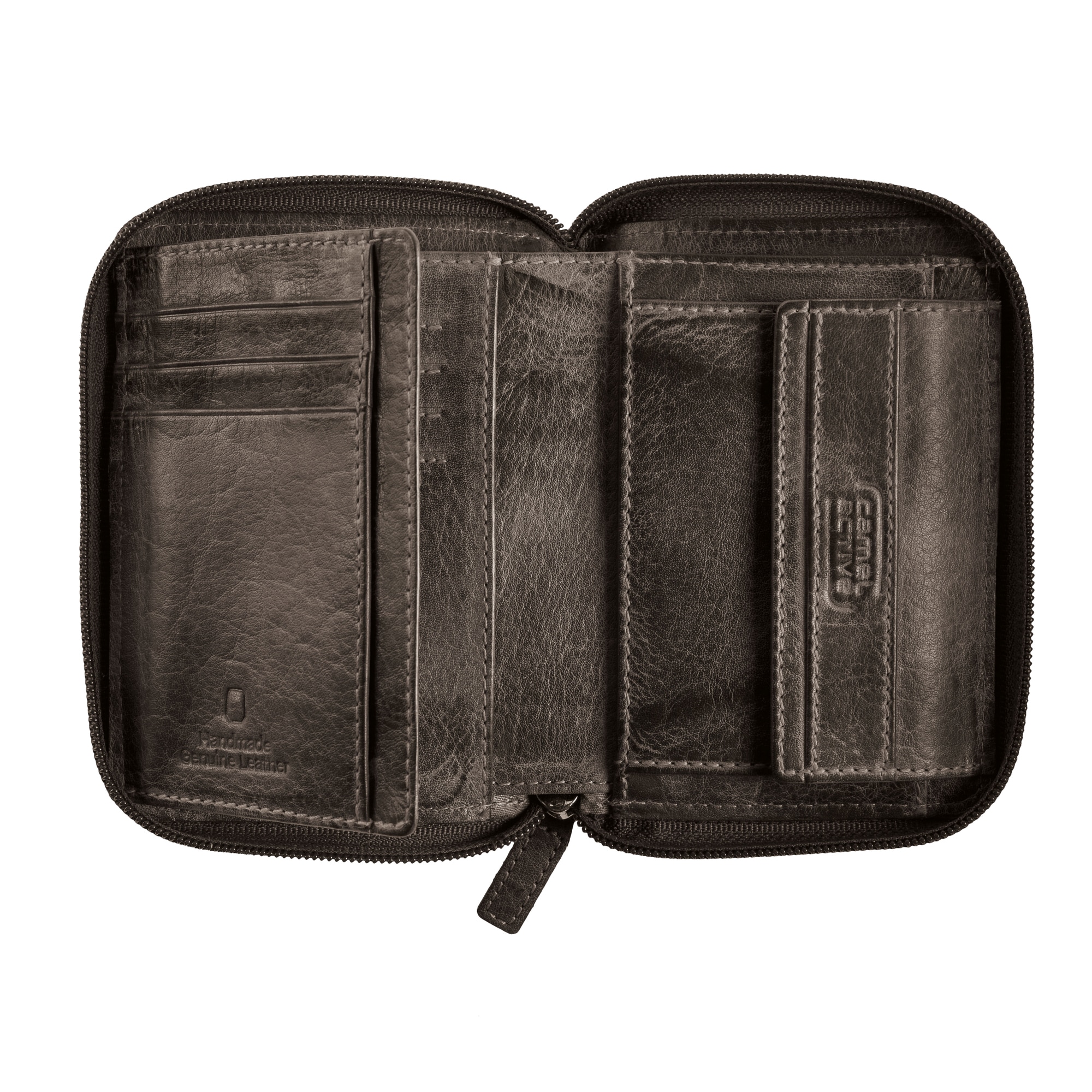 camel active Porte-monnaie »Melbourne« aus hochwertigem Rindsleder mit kernigen Nähten im Used Look