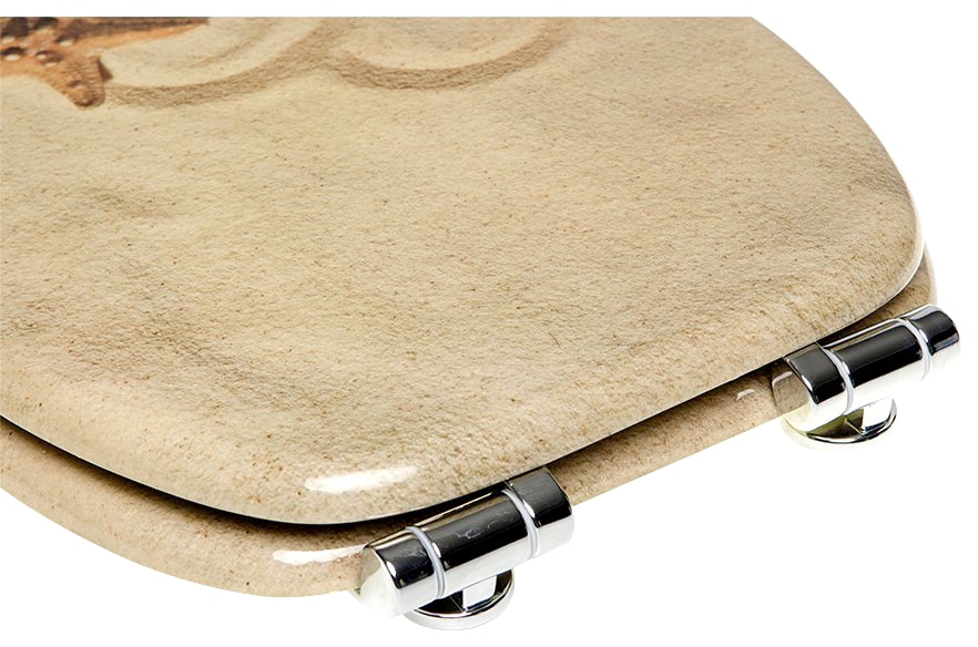 Sanilo Set d'accessoires de salle de bain »Sandy« WC-Sitz, Badteppich, Stöpsel, Seifenspender und WC-Bürste