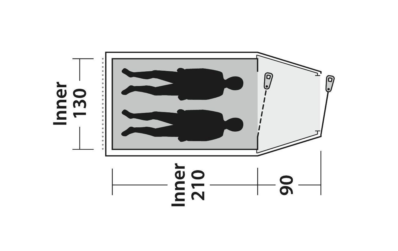 Outwell Tunnelzelt »Earth 2«, 2 St. Personen