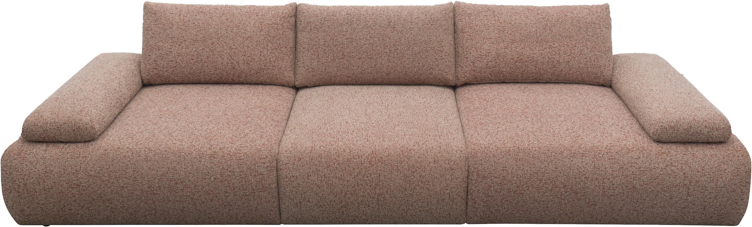 DOMO collection Big-Sofa »800016 Megasofa Breite 324cm, Federkern, inkl. Armlehnenverstellung«, (3 St.), moderner Strukturstoff aus 95% Polyester und 5% Baumwolle