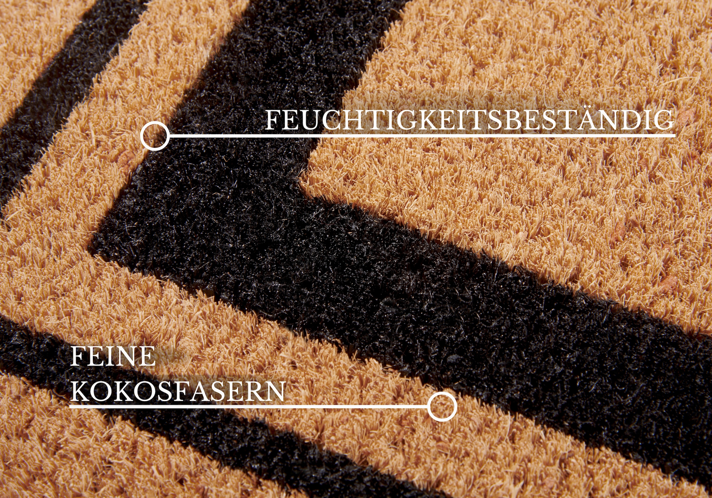 Villeroy & Boch Fussmatte »Gaspard, Türmatte«, rechteckig, 23 mm Höhe, Robust, Innen, Aussen, Schmutzabtreter, Wetterfest, Natur, Kokos
