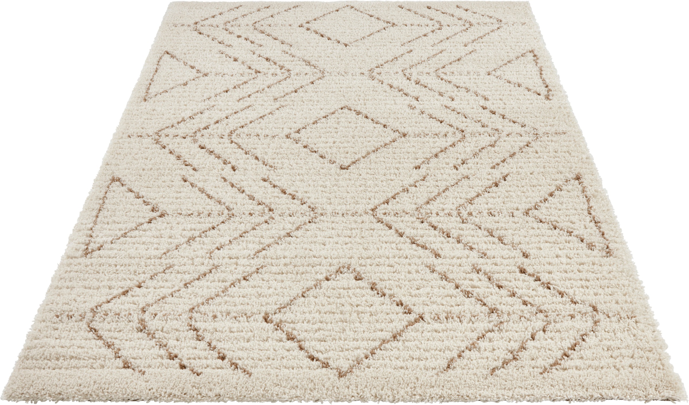 Image of MINT RUGS Hochflor-Teppich »Toboso«, rechteckig, 35 mm Höhe, sehr weicher Flor, Boho Design, Wohnzimmer, Schlafzimmer, Robust, Pflegeleicht, Gekettelt bei Ackermann Versand Schweiz